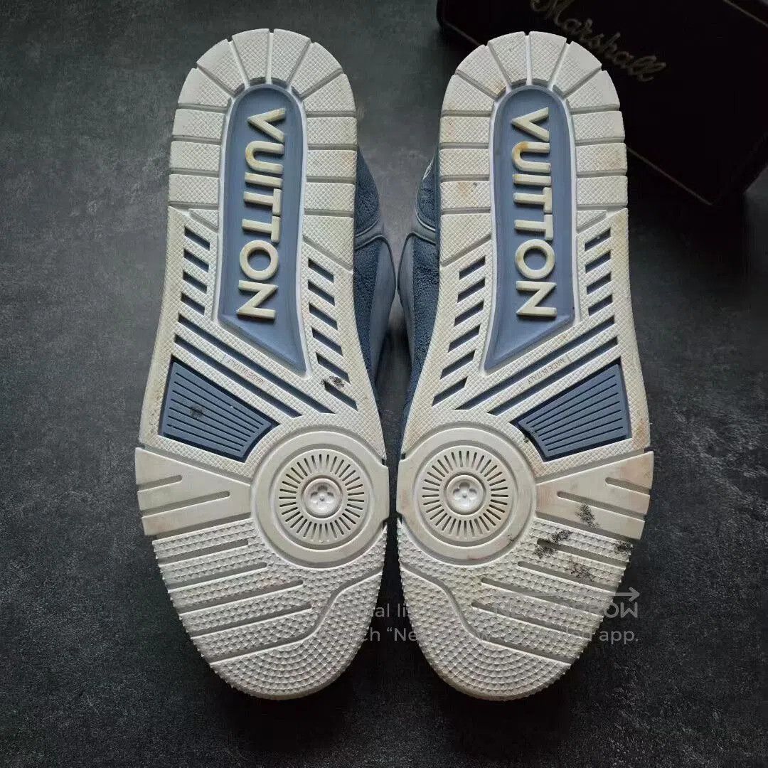 Louis Vuitton louis vuitton lv trainer blue and white sneakers. Size US 9 / EU 42 - 7 Thumbnail