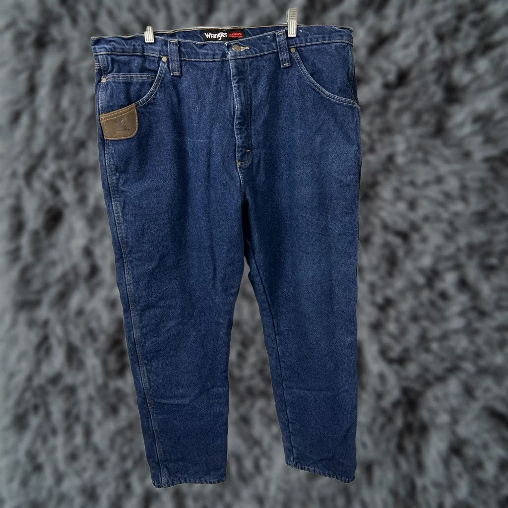 Wrangler Wrangler RIGGS Workwear Jeans Mens 40x32 Blue Thinsulate Thermal Lined Denim - Vintage Quality Size US 40 / EU 56 - 1 Thumbnail