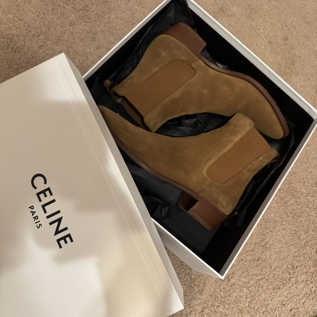 Celine × Hedi Slimane Celine Homme Suede Chelsea Boots Size US 10 / EU 43 - 1 Thumbnail