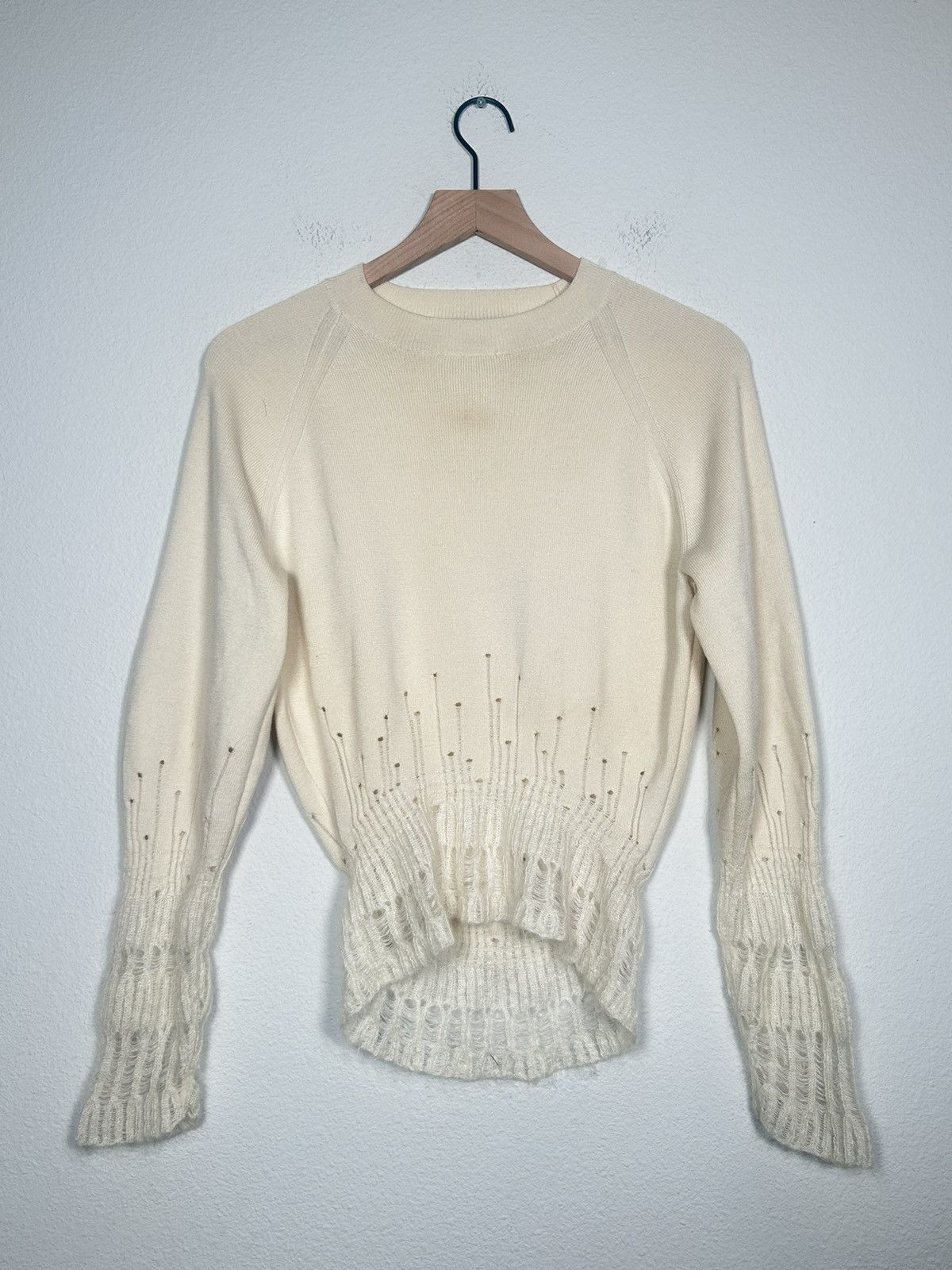 Distressed Gradient Knit Sweater