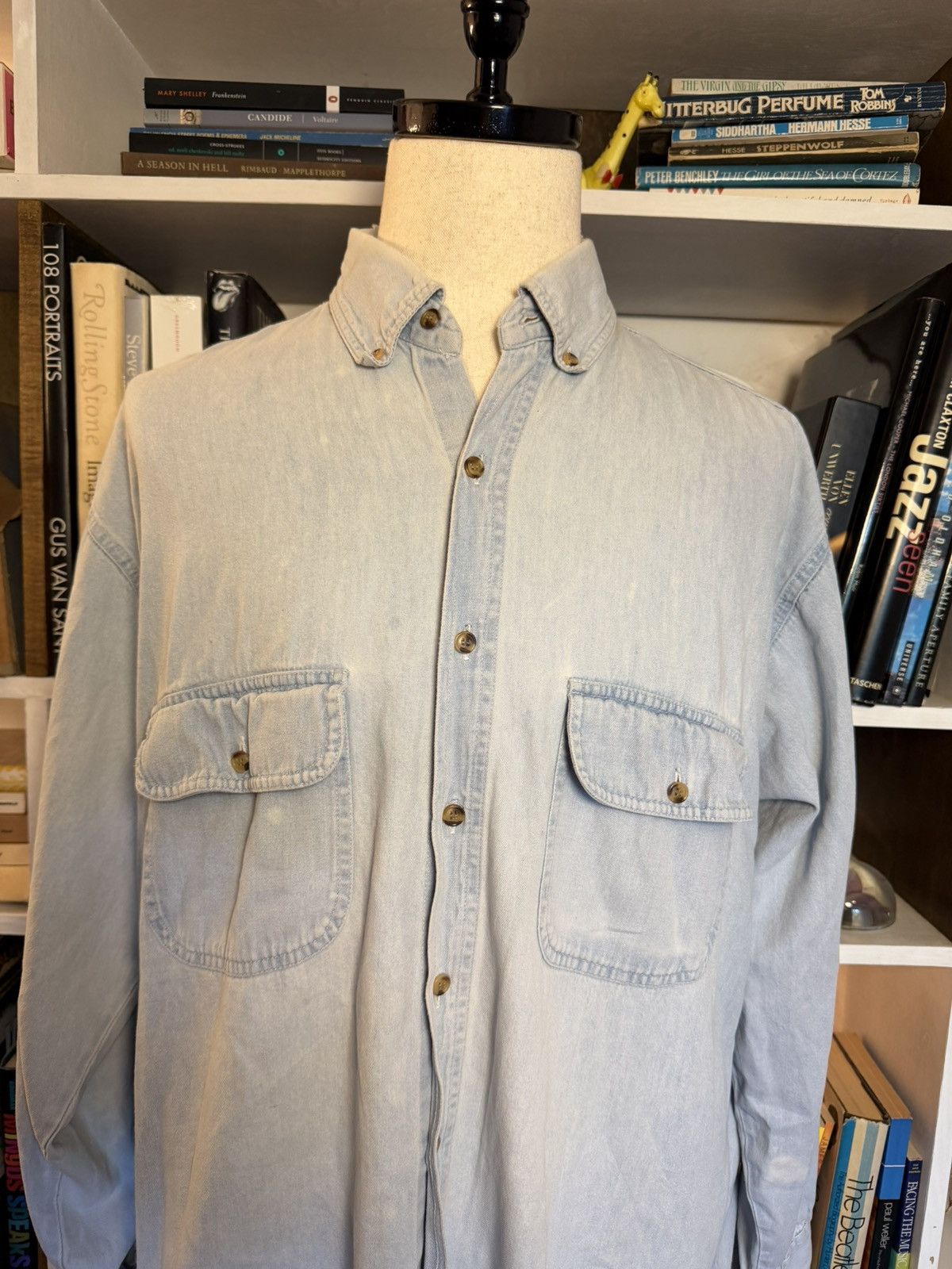 Other Only you vintage washed denim button down shirt 90s Size US XL / EU 56 / 4 - 2 Thumbnail