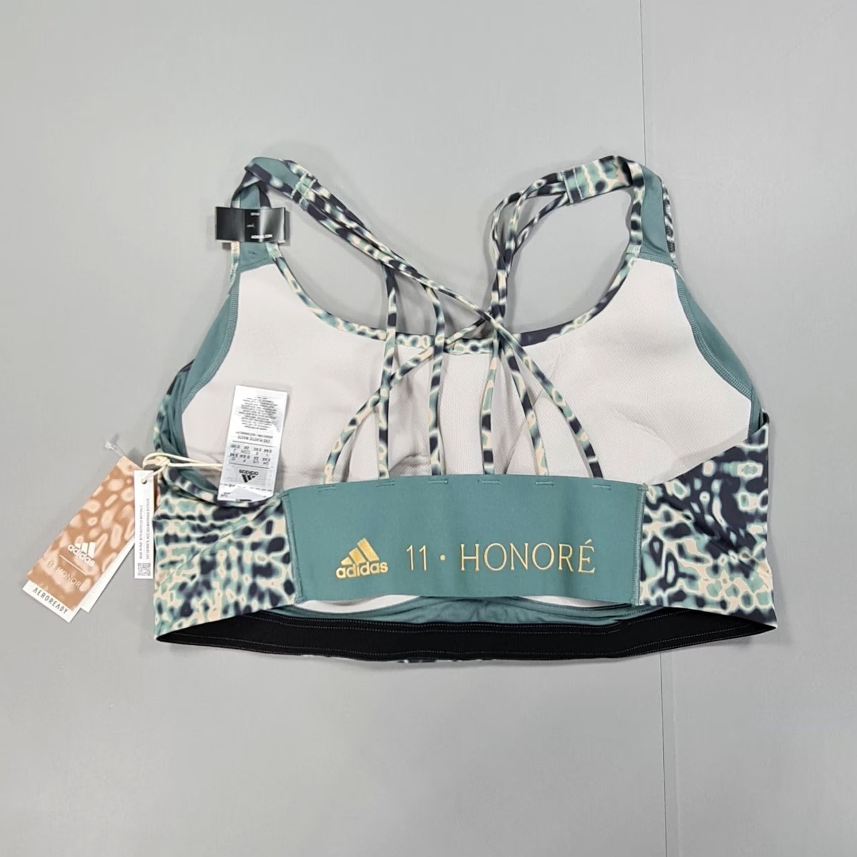 Adidas Adidas x 11 Honore Womens Sports Bra Blue 2X Plus Size Medium Support HI5648 Size ONE SIZE - 5 Thumbnail