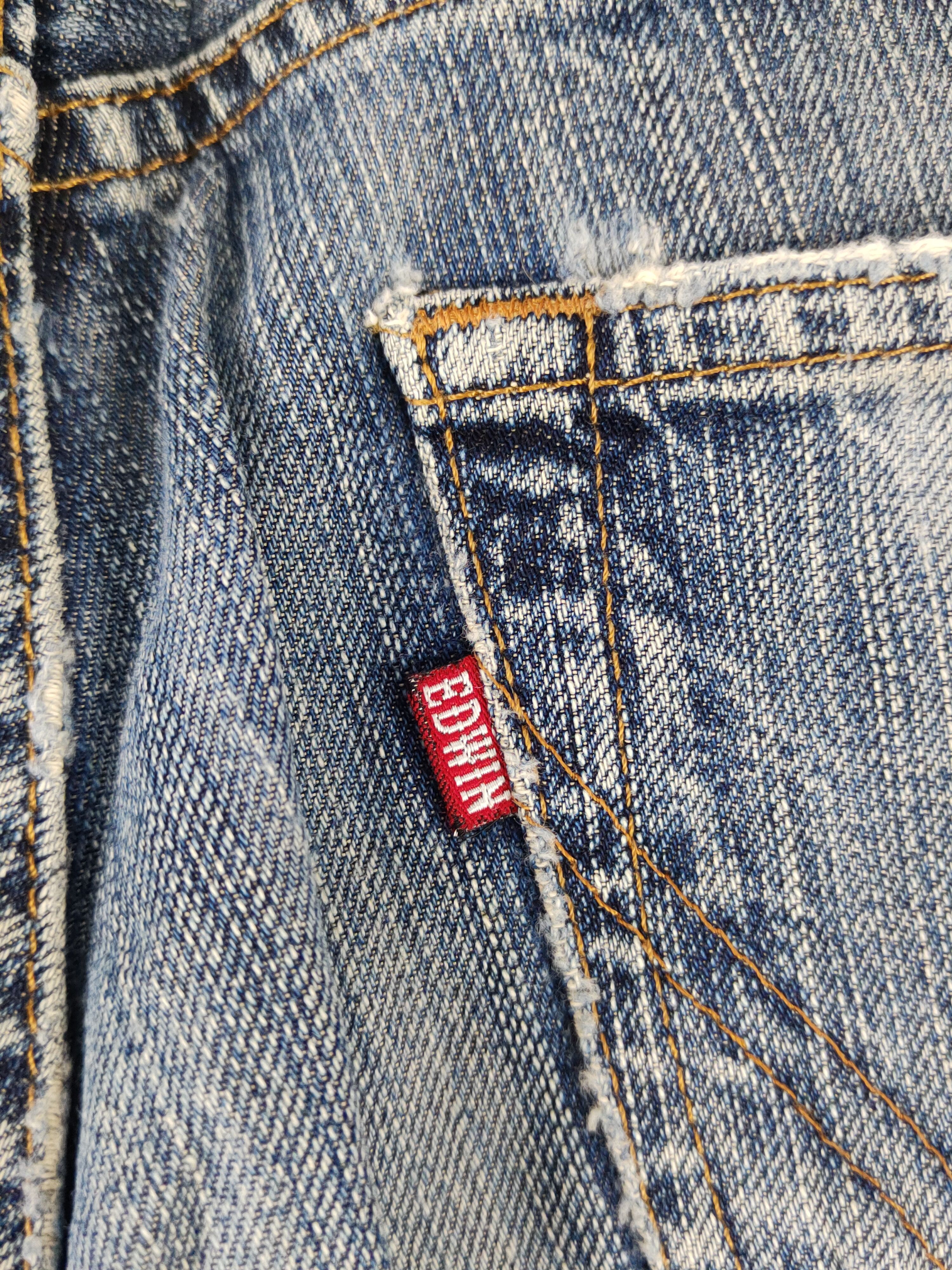 Edwin Edwin Dark Blue Distressed Ripped denim Jeans #W1799 Size US 30 / EU 46 - 10 Thumbnail