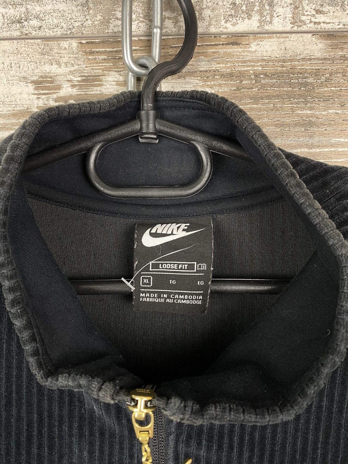 Nike Nike Oversized Corduroy Zip Velvet Hoodie Size US XL / EU 56 / 4 - 3 Thumbnail