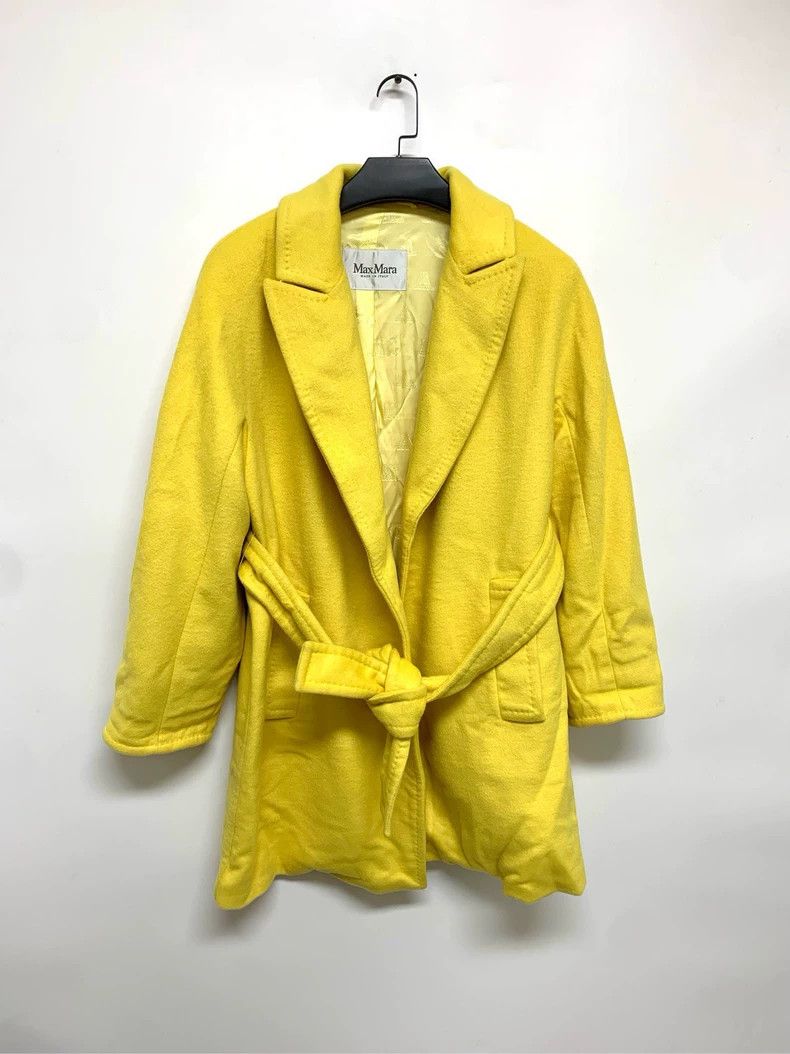 Max Mara Max Mara Brand new yellow coat Size S / US 4 / IT 40 - 1 Thumbnail