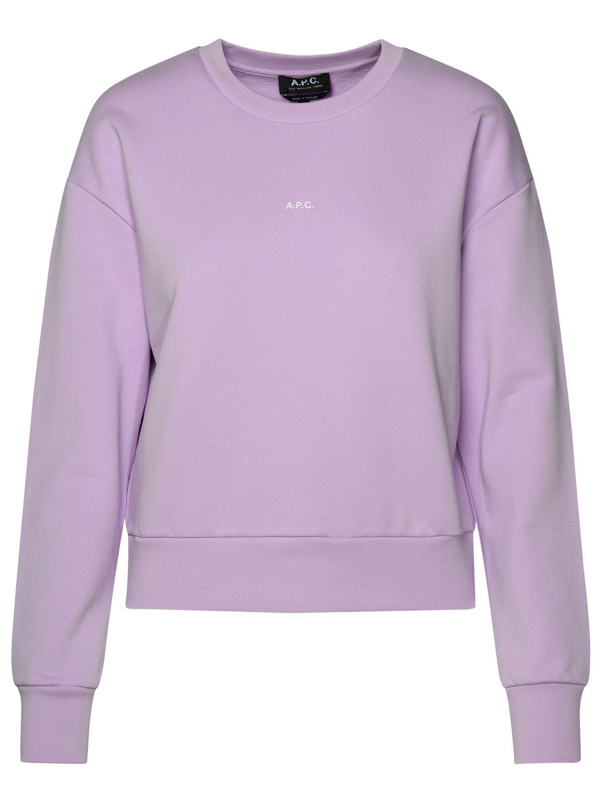 image of A P C Lilac Cotton Sweatshirt in Liliac, Women's (Size Medium)