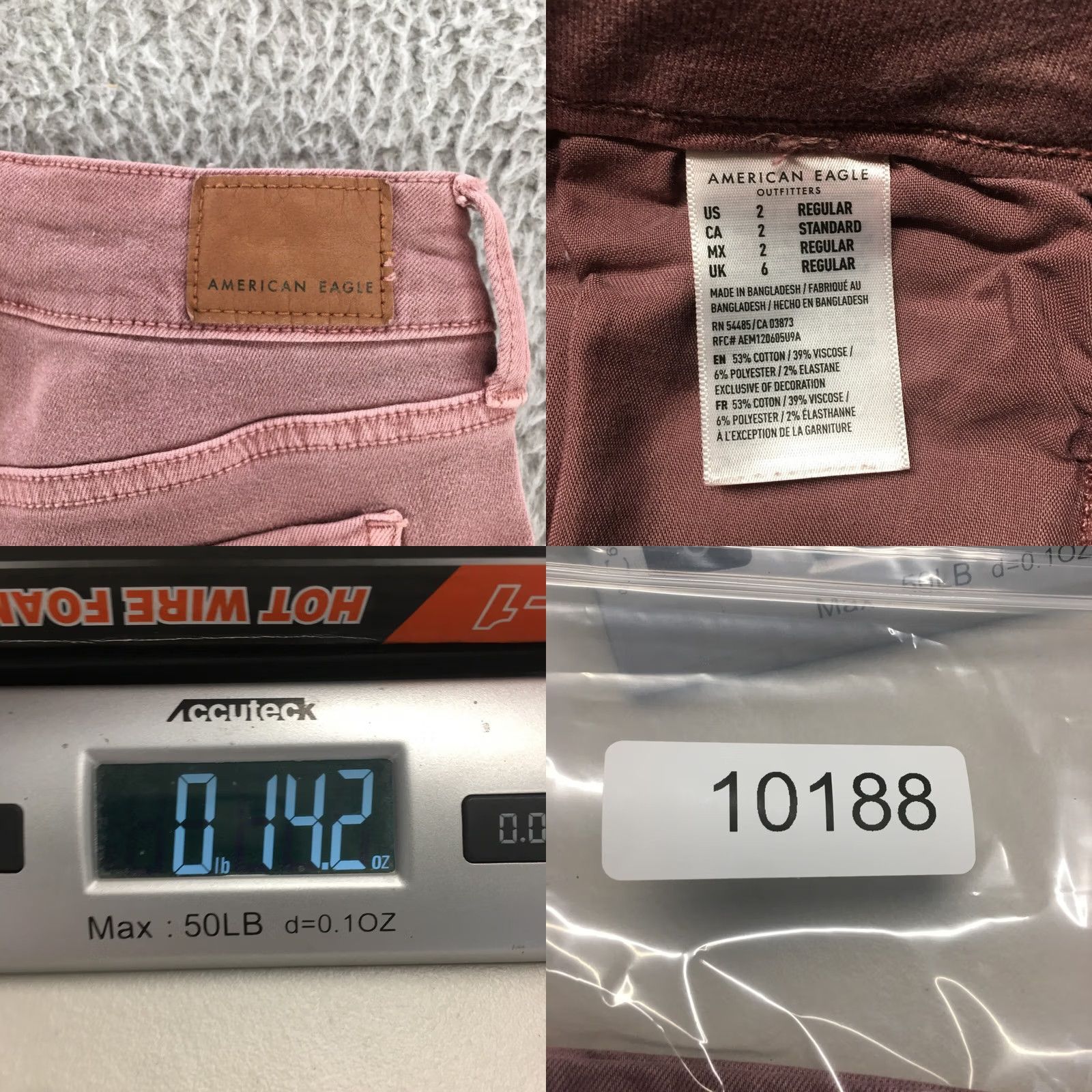 American Eagle Outfitters American Eagle Outfitters Skinny Jeans Womens 2 Purple Low Rise Zip Fly Button Jeans Mens? Size 26" / US 2 / IT 38 - 9 Thumbnail
