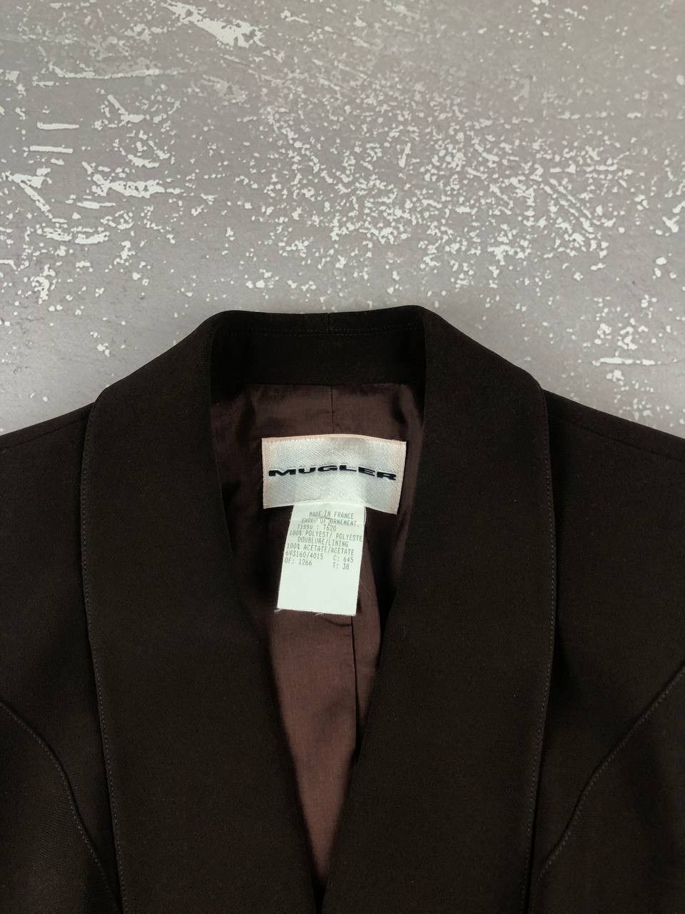 Mugler EXCLUSIVE! VINTAGE MUGLER BROWN FITTED SUIT Size M / US 6-8 / IT 42-44 - 8 Thumbnail