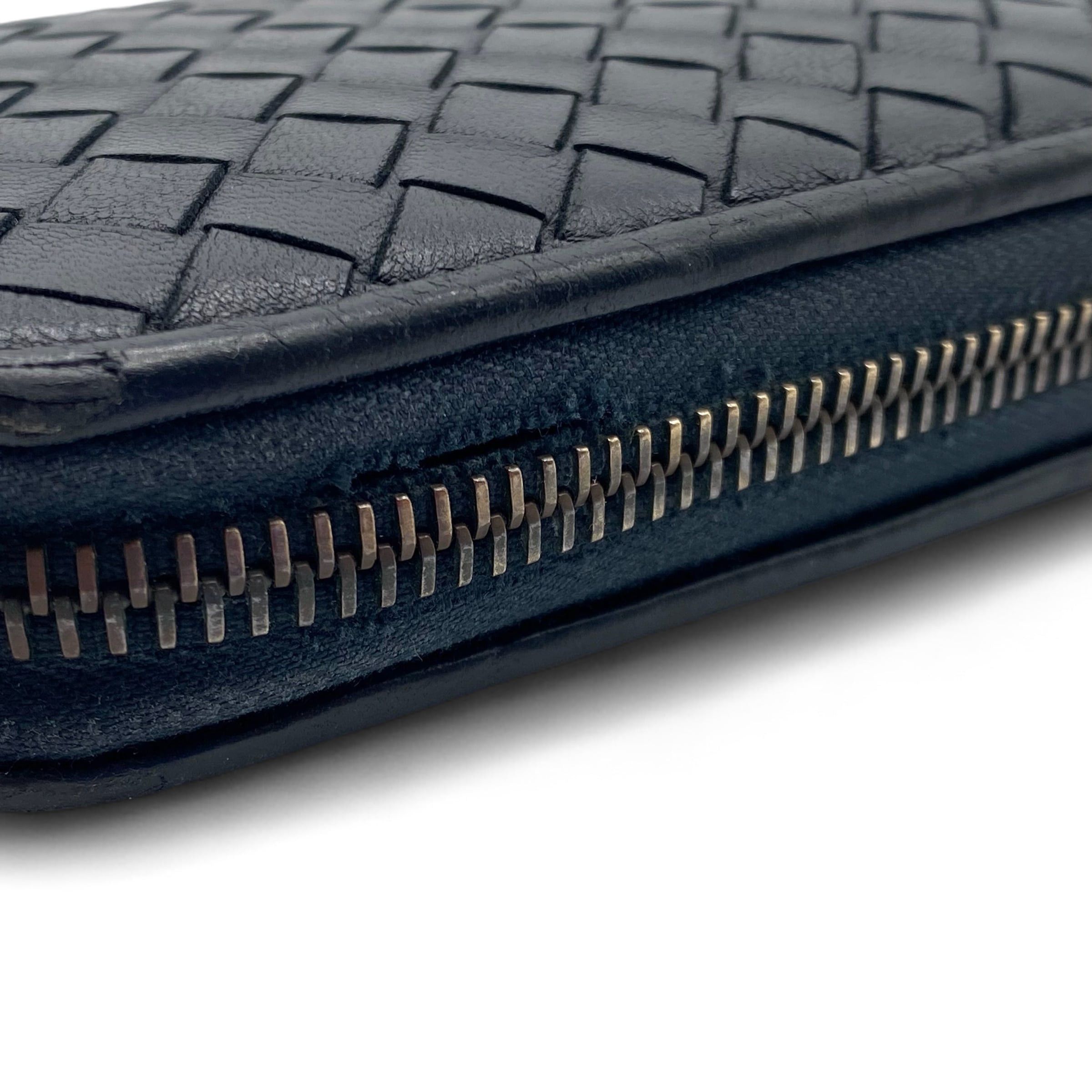 Bottega Veneta BOTTEGA VENETA Round Zip Long Wallet Intrecciato Black Size ONE SIZE - 4 Thumbnail