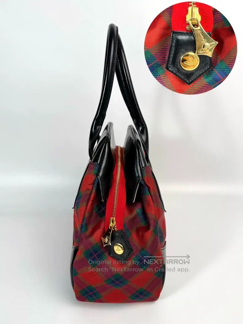 Vivienne Westwood Vivienne Westwood size os Red and Black Plaid Bowling Bag / Size ONE SIZE - 3 Thumbnail