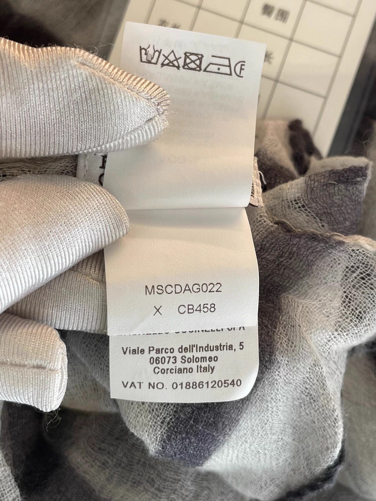 Brunello Cucinelli BC yellow striped cashmere lightweight scarf Size ONE SIZE - 8 Thumbnail