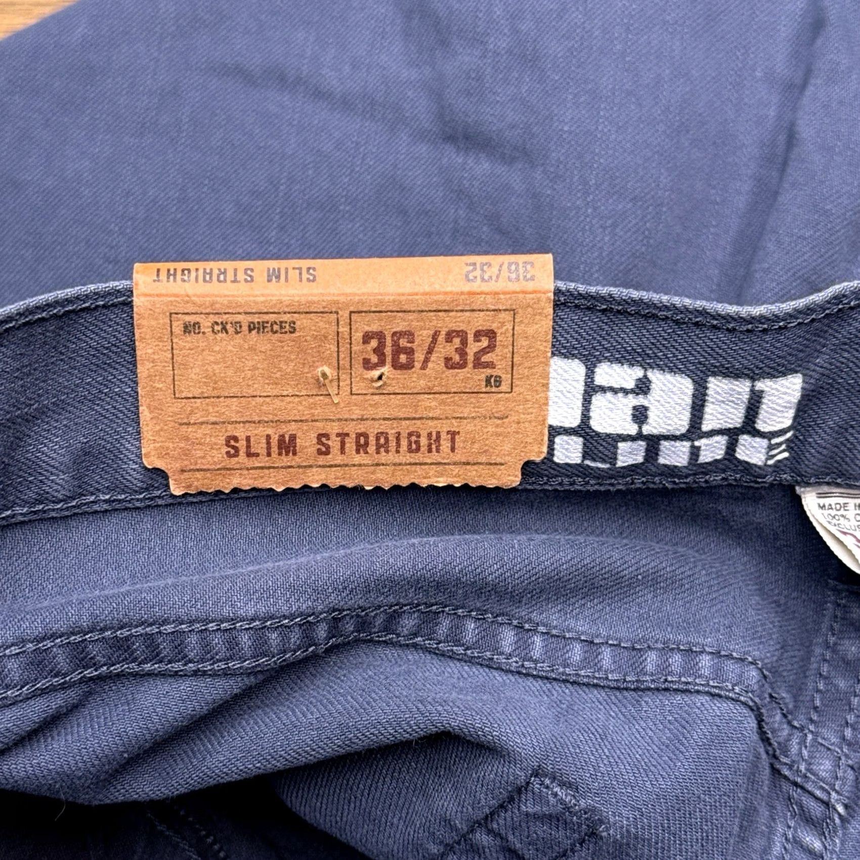 Vintage Urban Pipeline Jeans Slim Straight Mens 36x32 Blue Denim 5-Pocket Regular Waist Low Rise City Modern Comfort Clothing Mens Size US 36 / EU 52 - 6 Thumbnail