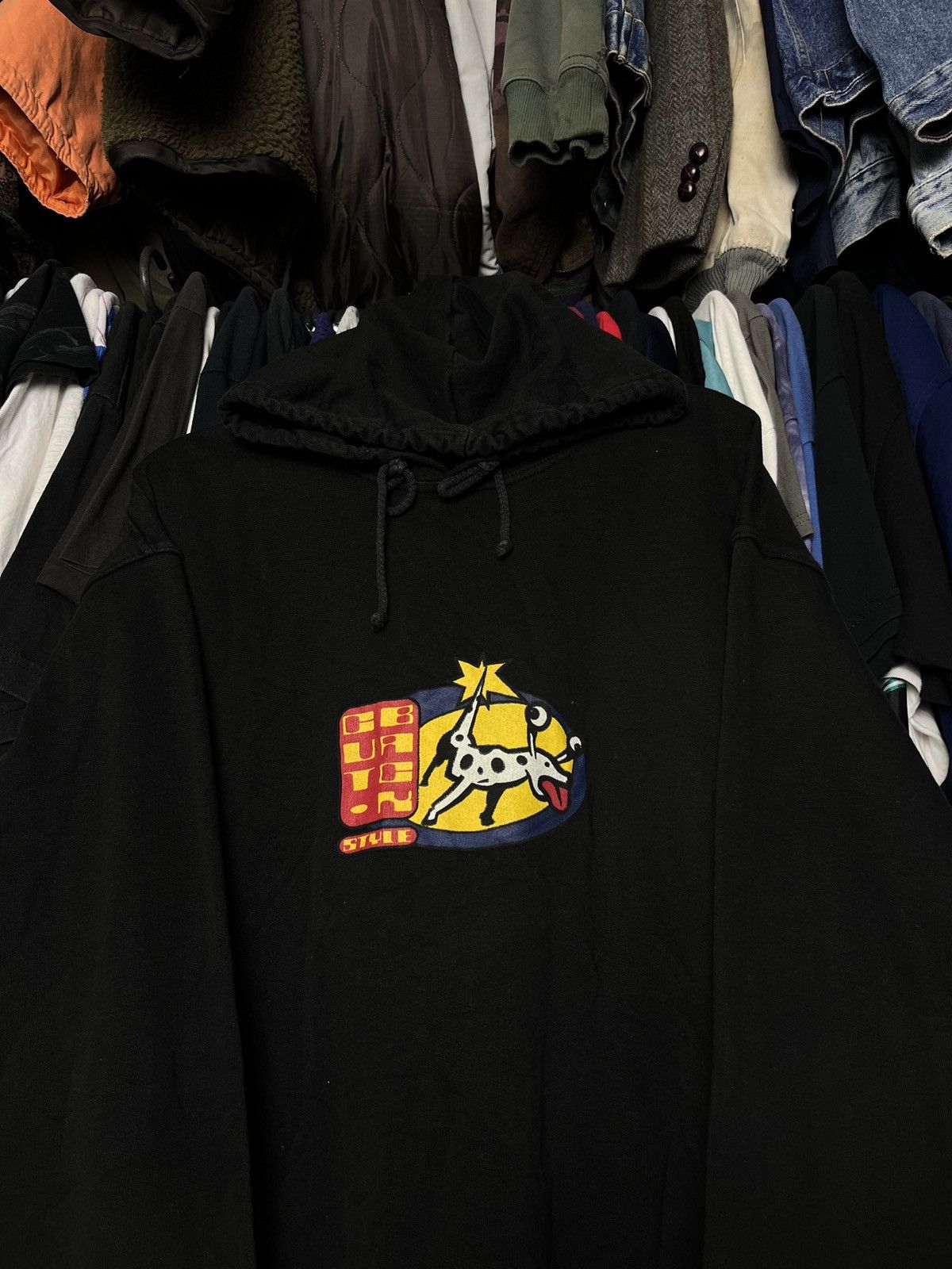 Vintage 1980s ARCHIVE CUT BACK VINTAGE OVERSIZED CRAZY HOODIE - 1336 Size US XXL / EU 58 / 5 - 3 Thumbnail