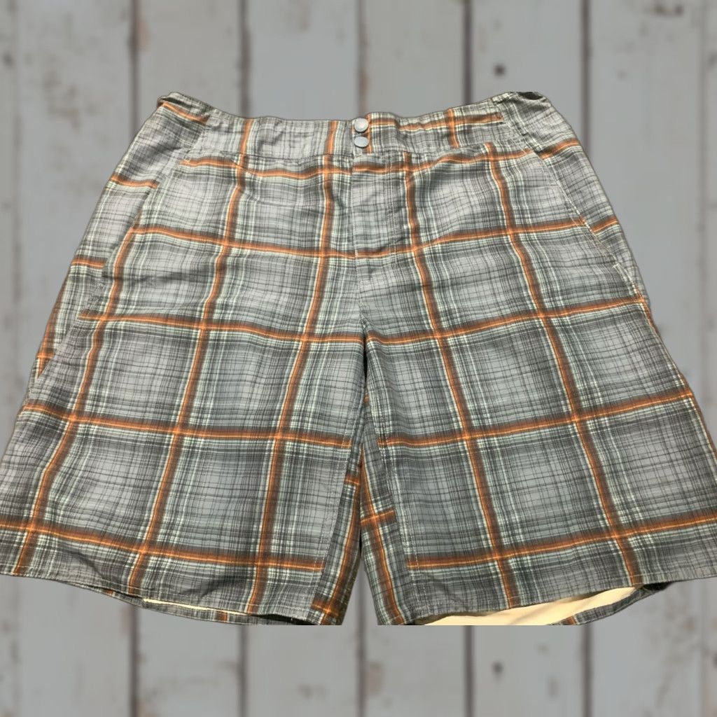 Vintage COLUMBIA Men's Board Shorts Swim Trunks Size 36 Plaid Blue Quick Dry Beach Surf Size US 36 / EU 52 - 1 Thumbnail