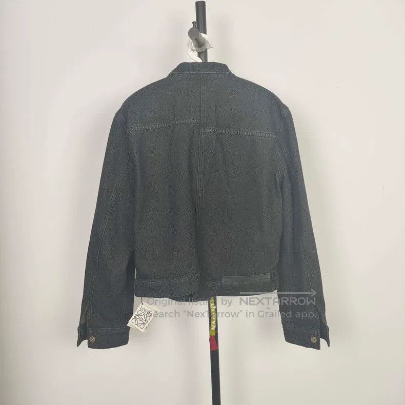 Loewe Loewe Leather patch LOGO denim jacket black Size M / US 6-8 / IT 42-44 - 3 Thumbnail