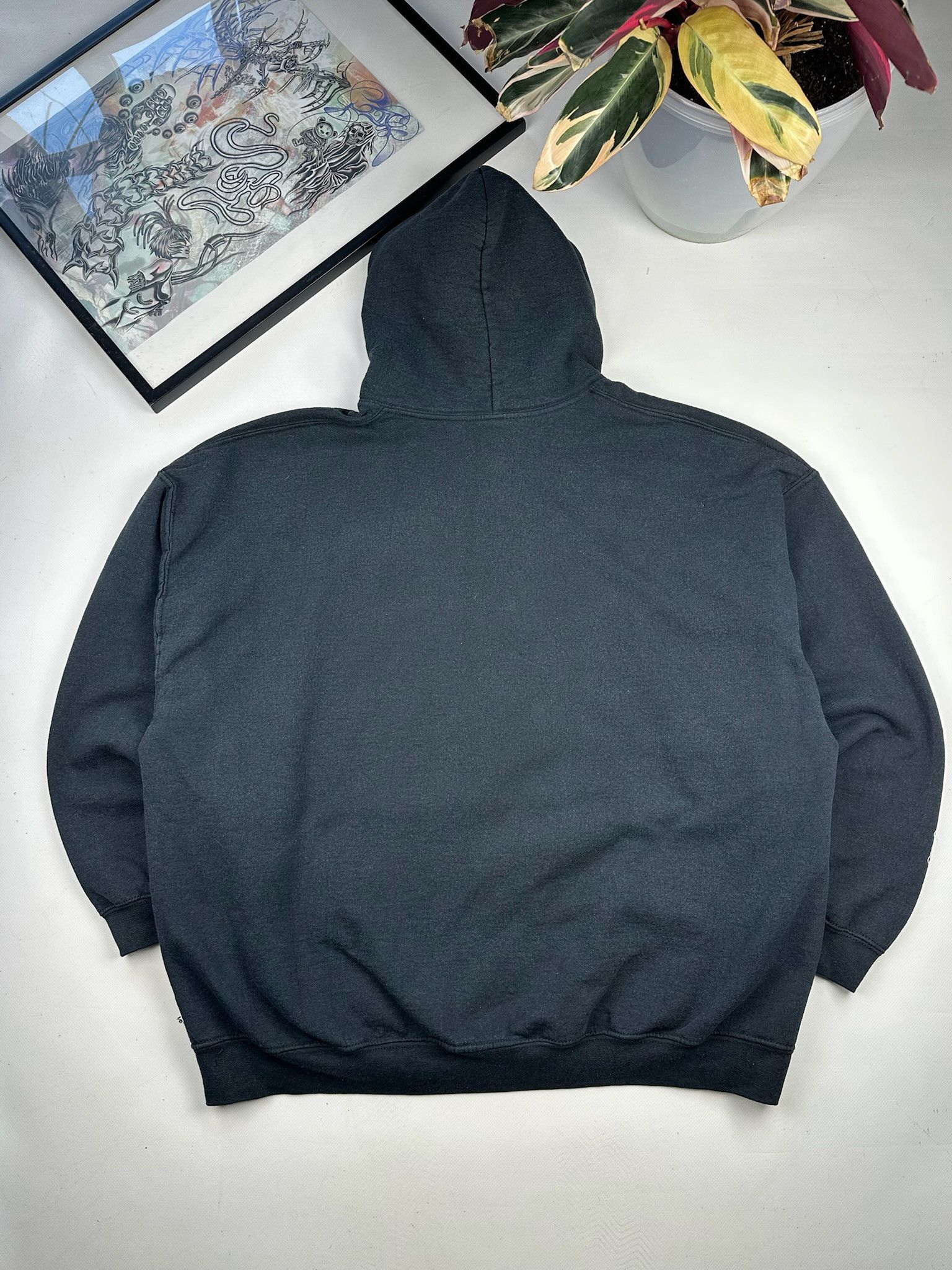 Fox Racing Vintage Monster Energy Hoodie Mens Black Y2K Size US XL / EU 56 / 4 - 3 Thumbnail