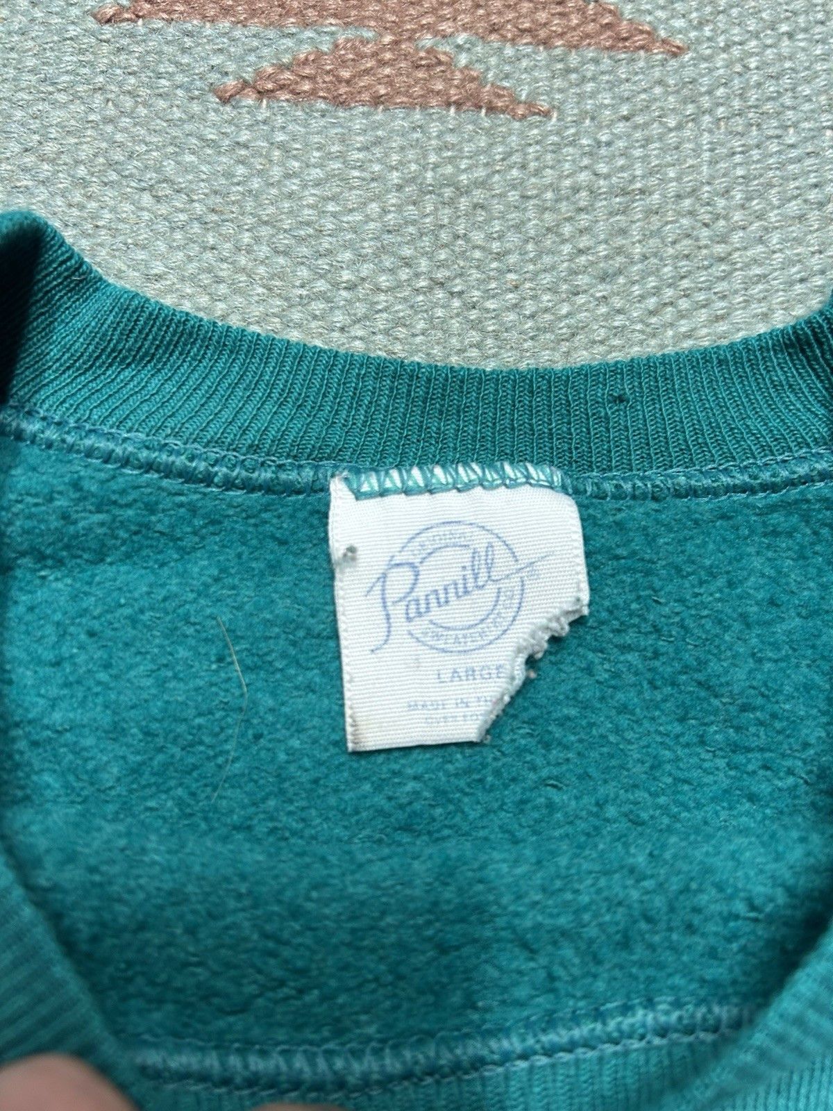 Vintage 80s sweatshirt Squizm equator of universe psychedelic crop L Size US L / EU 52-54 / 3 - 10 Thumbnail