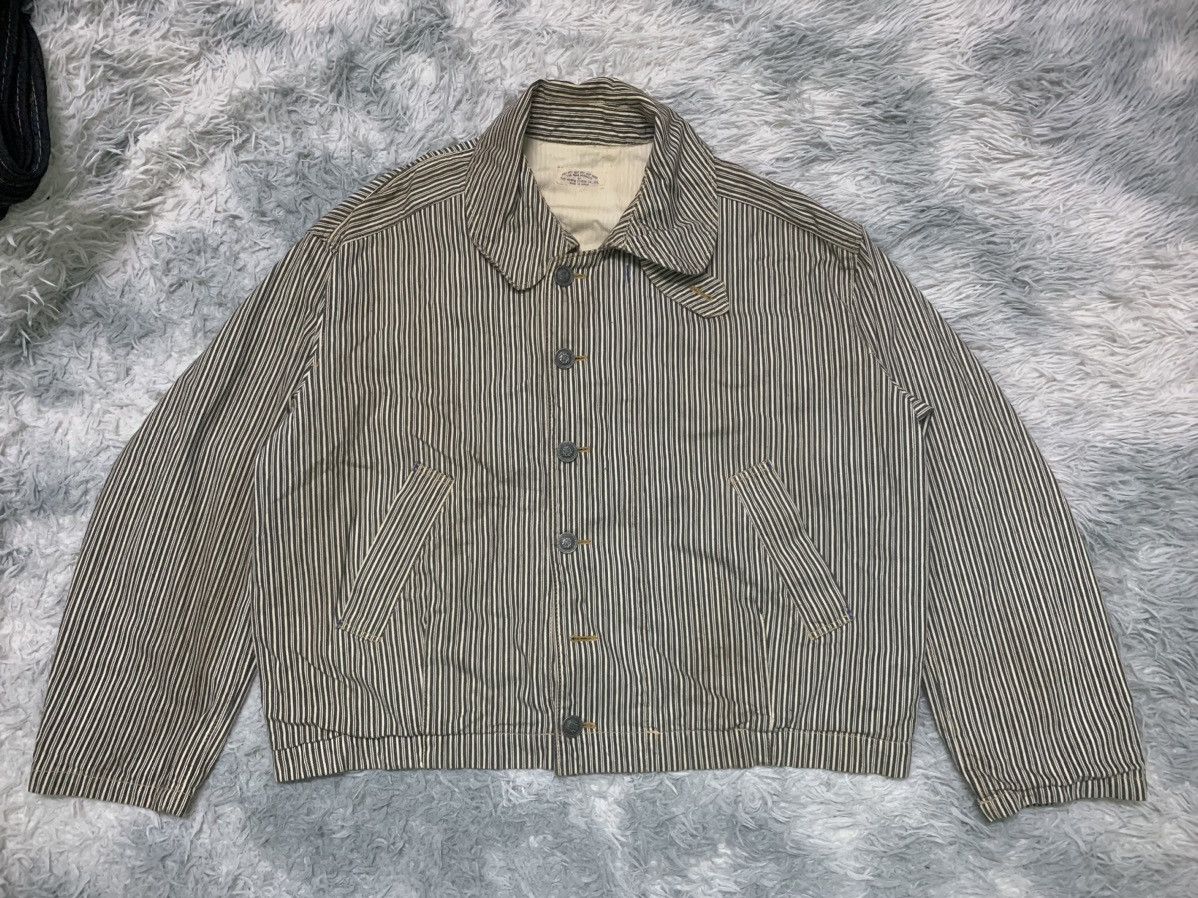 45rpm 80s 45RPM HIKORY DENIM TRUCKER JACKET Size US XL / EU 56 / 4 - 1 Thumbnail