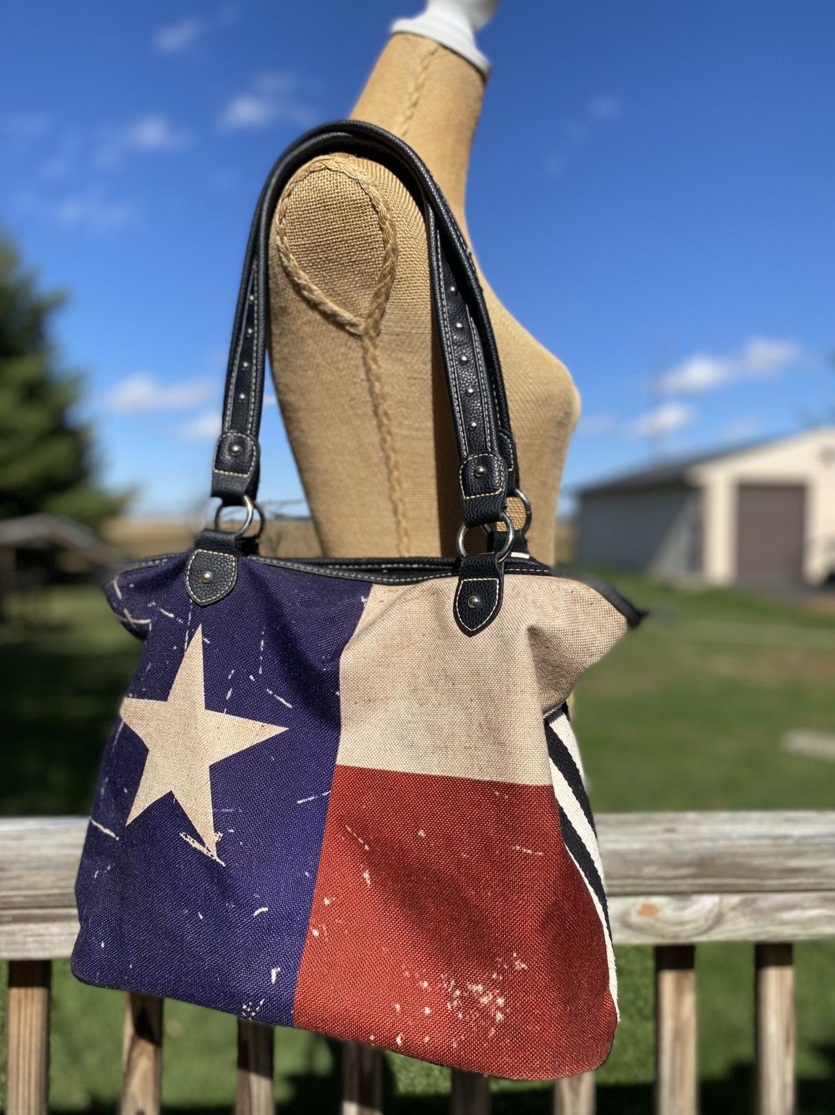 Other Montana West USA Texas Flag Canvas Large Tote Bag Size ONE SIZE - 9 Thumbnail