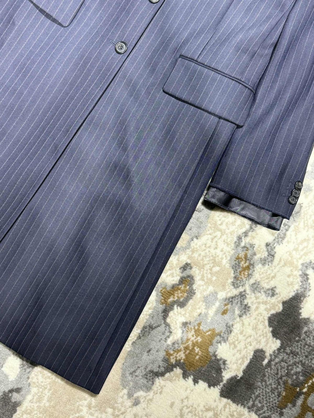 Miu Miu Miu Miu Bleu Single-Breasted Pinstripe Coat Size US M / EU 48-50 / 2 - 9 Thumbnail