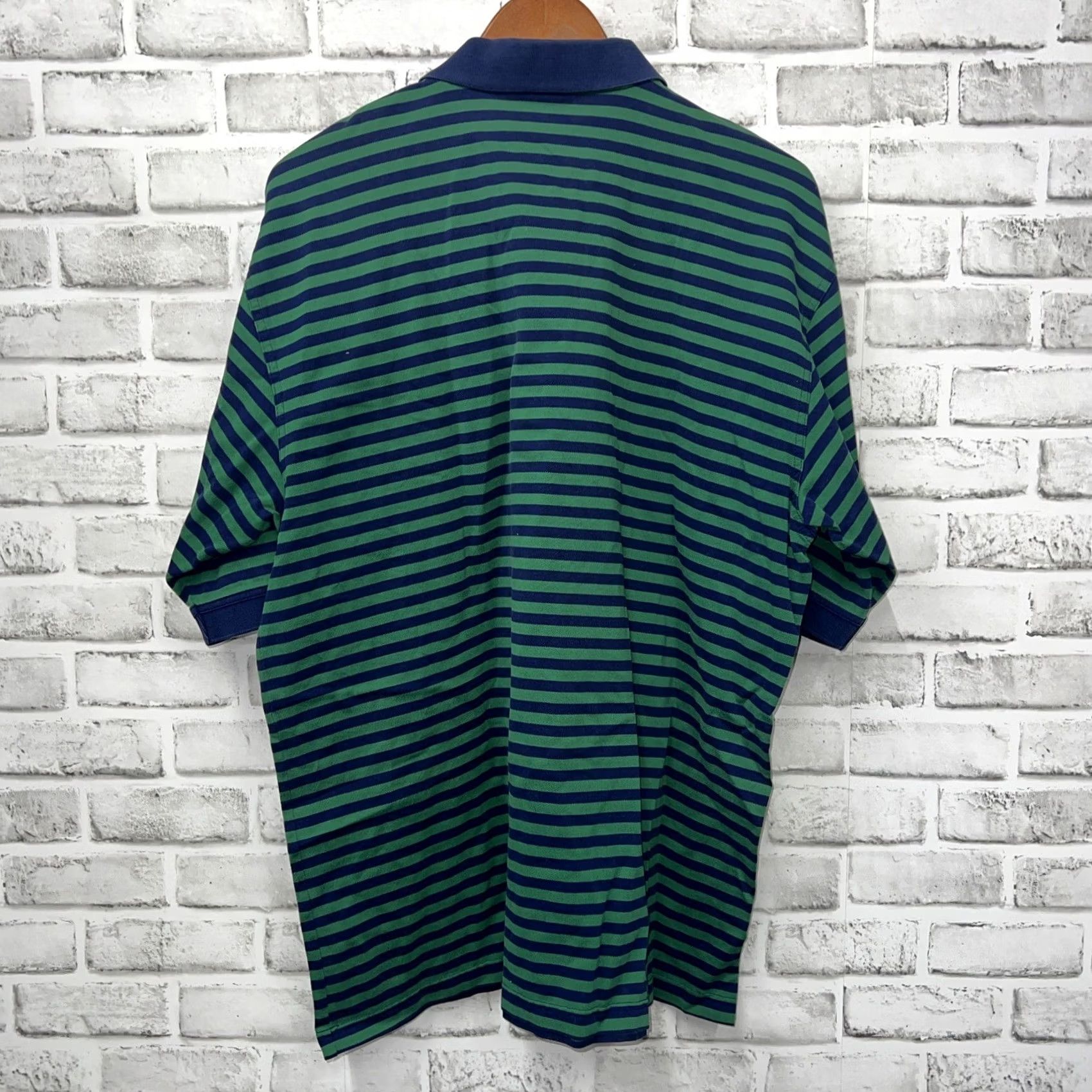 Vintage VINTAGE Masters Collection Green Striped Polo Shirt Mens XL Size Adult Green Polo Shirts Mens XL Size US XL / EU 56 / 4 - 5 Thumbnail
