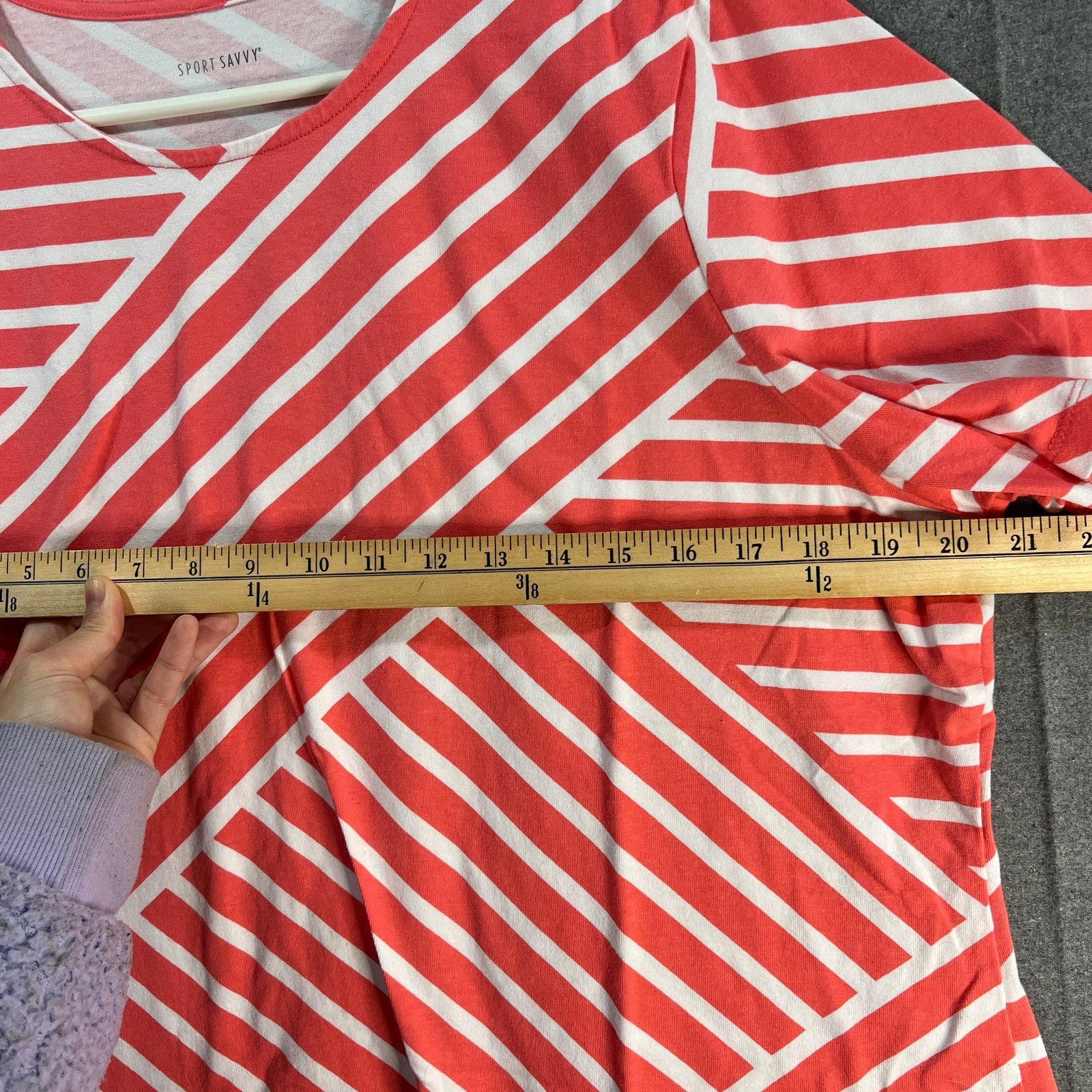 Other Sport Savvy Criss-Cross Jersey Round Neck Top Size XL / US 12-14 / IT 48-50 - 7 Thumbnail