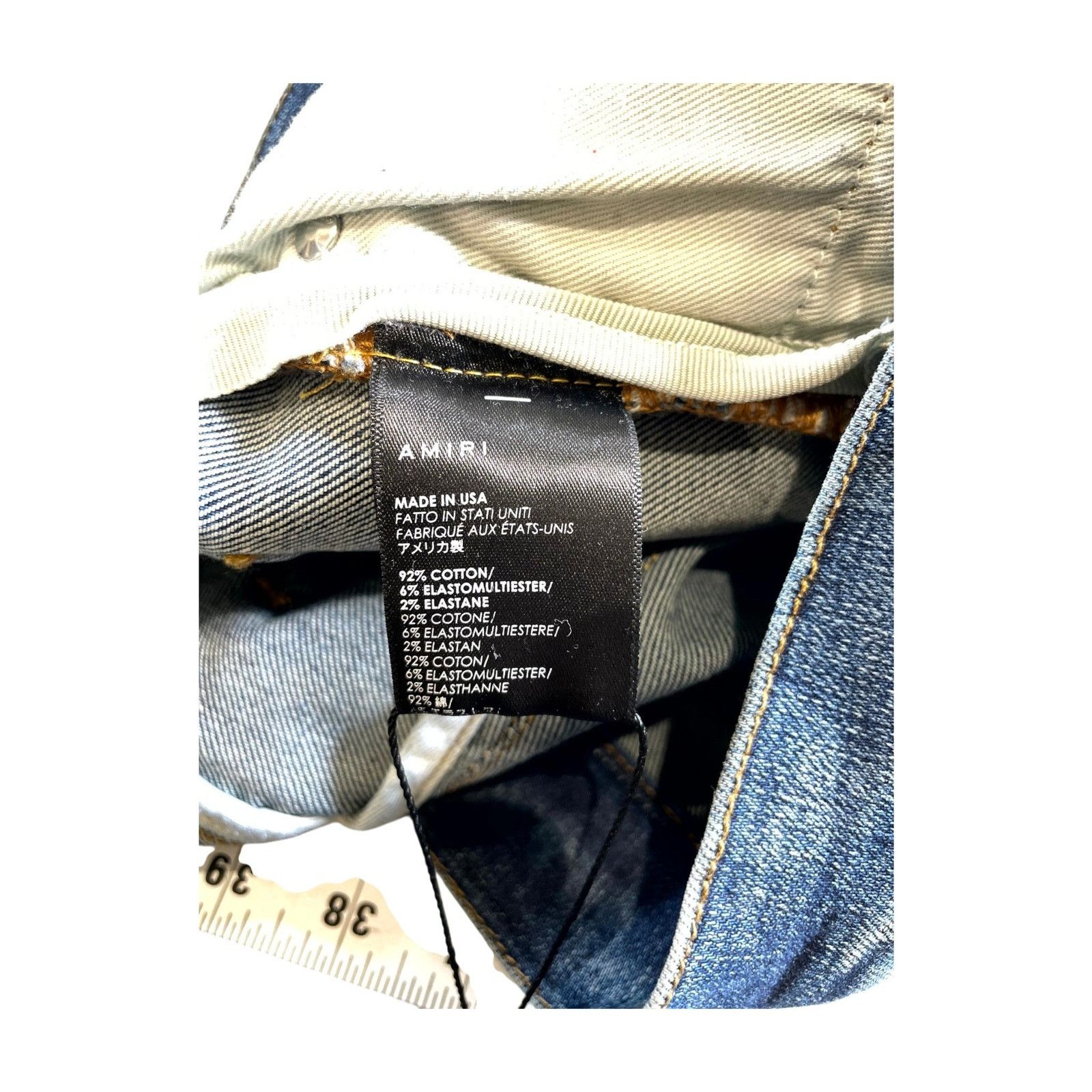 Amiri Amiri "Classic Denim Patch MX2" Deep Jeans Size US 33 - 6 Thumbnail