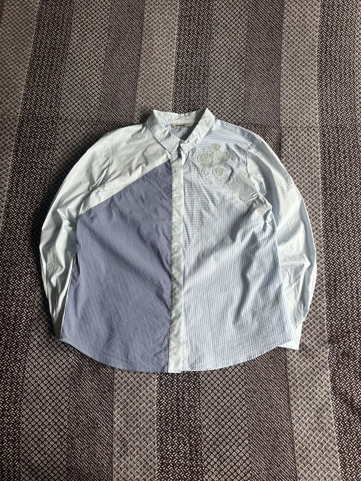 Desigual Vintage Desigual Striped Women Shirt Solid Style Size XL Size XL / US 12-14 / IT 48-50 - 1 Thumbnail