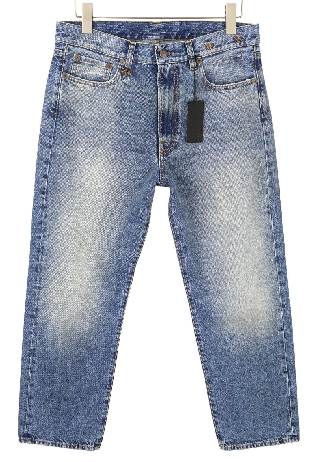 R13 BOYFRIEND 28 Jasper Whiskers Faded Zip Blue FW25 86839 Size 28" / US 6 / IT 42 - 1 Thumbnail