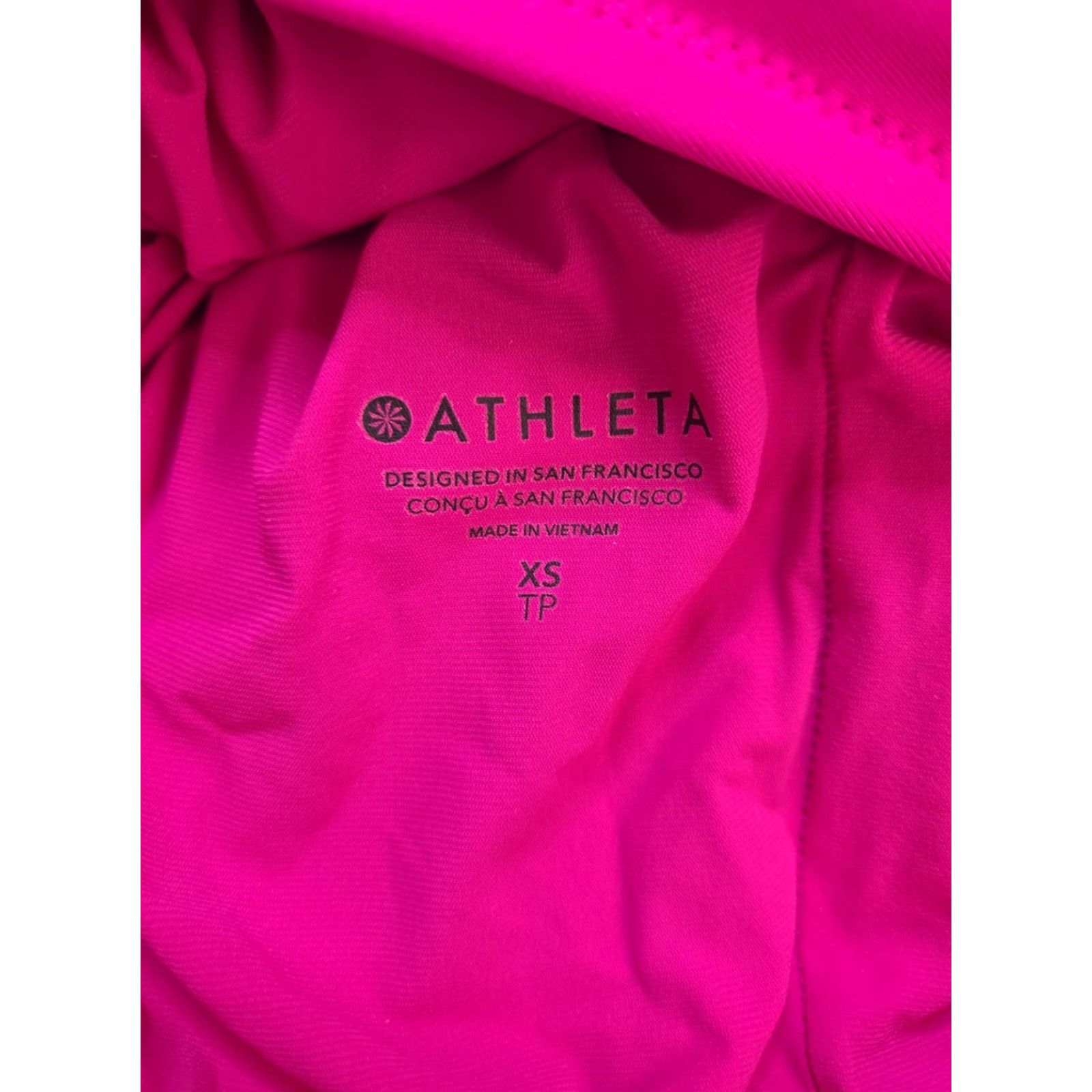 Athleta Athleta One Piece Swimsuit XS Pink V Neck Sleeveless Athletic Lined Slimming Womens Size ONE SIZE - 3 Thumbnail