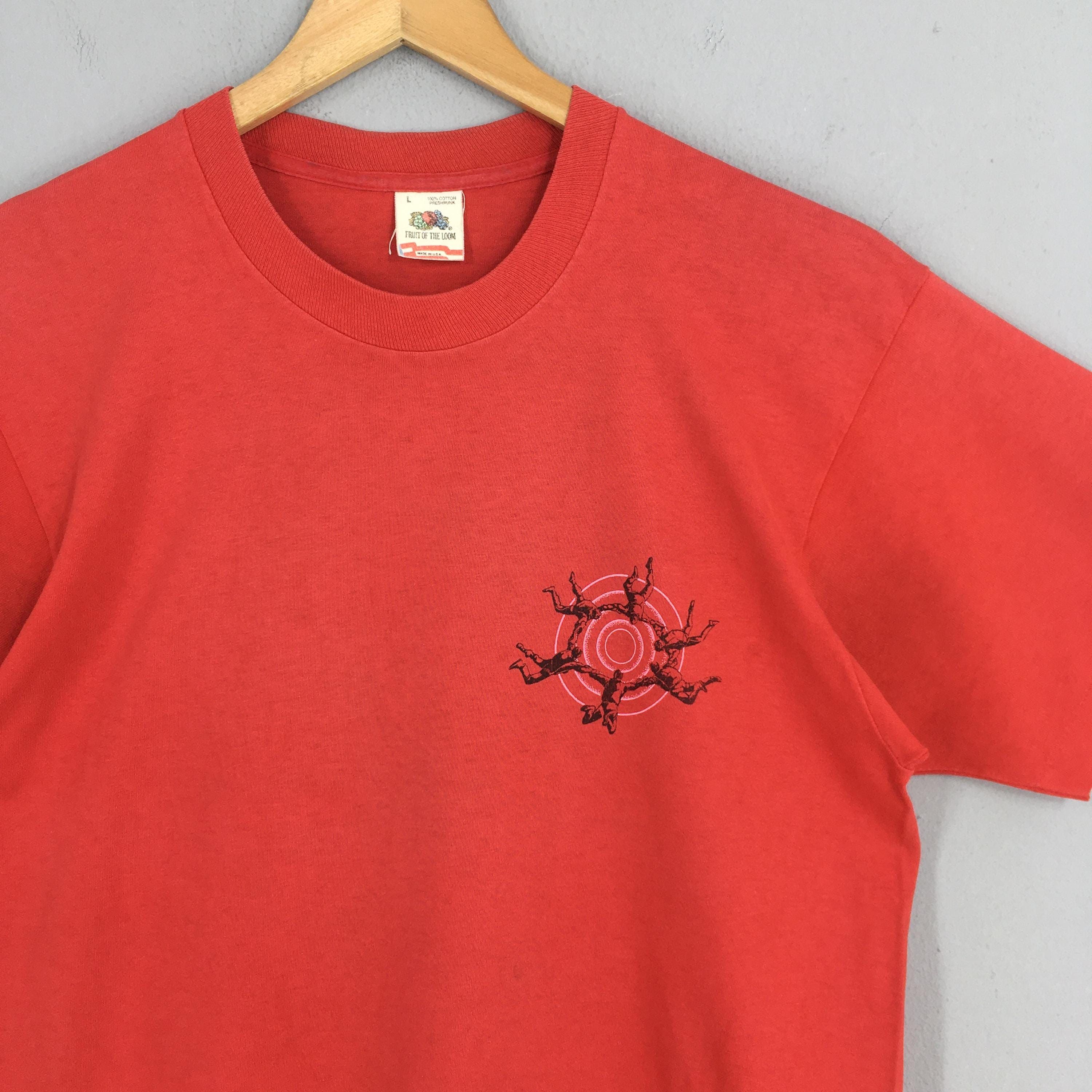 Fruit Of The Loom × Powell Peralta Vintage 90's Parachute Ride Red T shirt Large Size US L / EU 52-54 / 3 - 4 Thumbnail