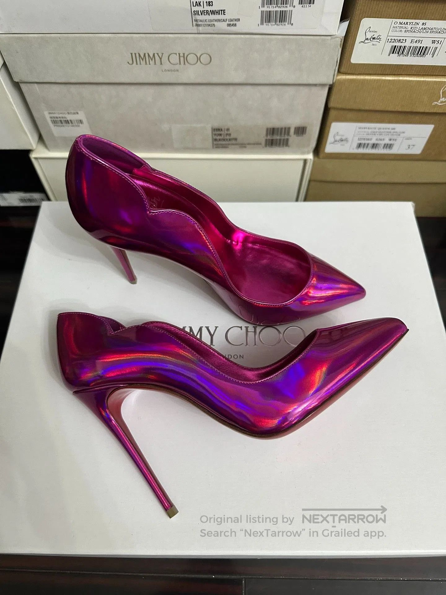 Christian Louboutin Christian Louboutin Electric Pink Red Sole Heels. Size US 5 / IT 35 - 1 Thumbnail