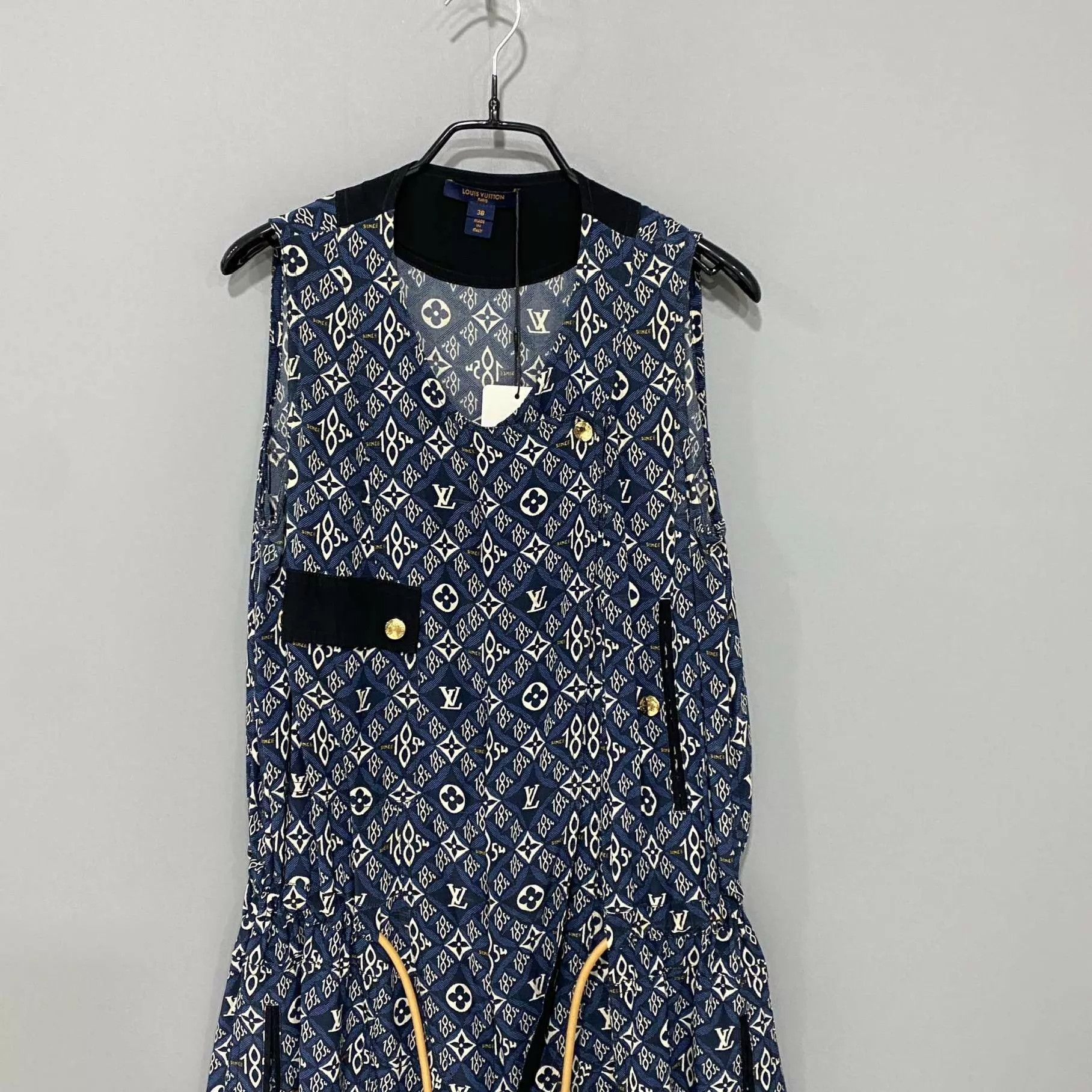 Louis Vuitton LV Women's Allover Print Sleeveless Mint Dress Size 38 Size S / US 4 / IT 40 - 2 Thumbnail