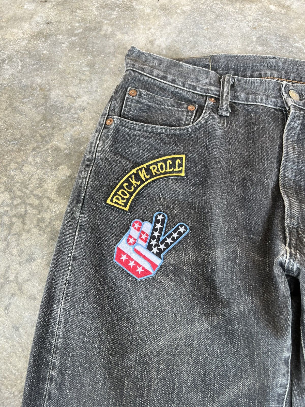 HRMTG × Japanese Brand × Jean HRM DISTRESS PATCHES SELVEDGE JEANS Size US 30 / EU 46 - 7 Thumbnail
