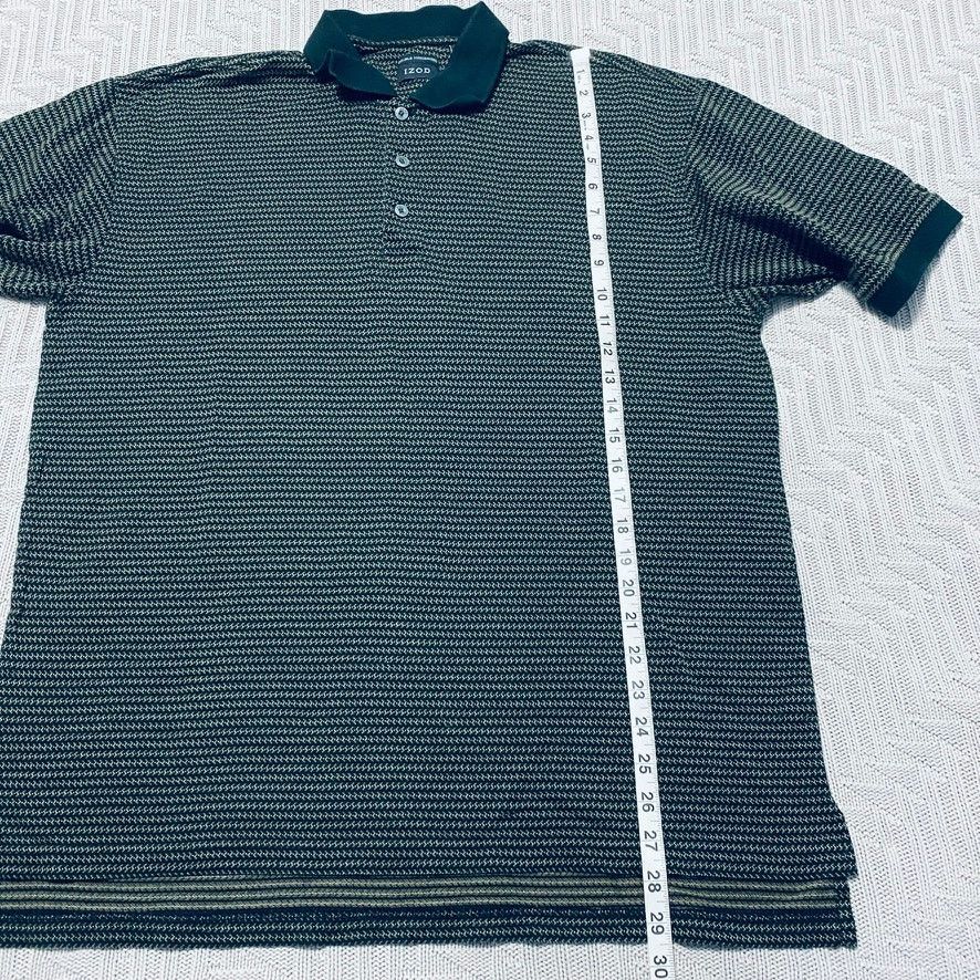 Izod Izod black textured polo Size US L / EU 52-54 / 3 - 6 Thumbnail