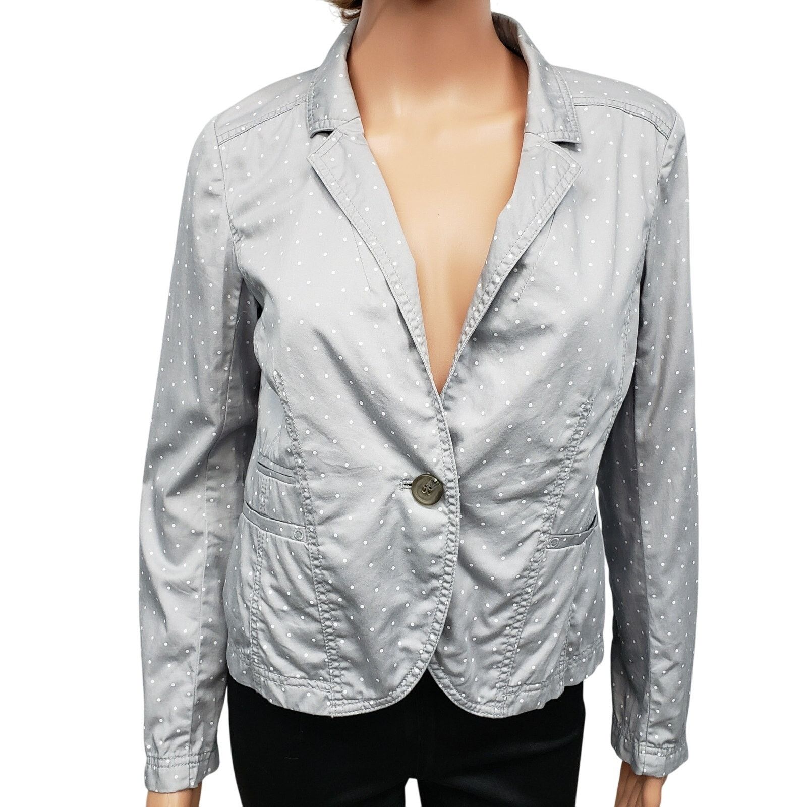 Nordstrom NWT Caslon Nordstrom Polka Dot Blazer Jacket S Cotton Size S / US 4 / IT 40 - 5 Thumbnail