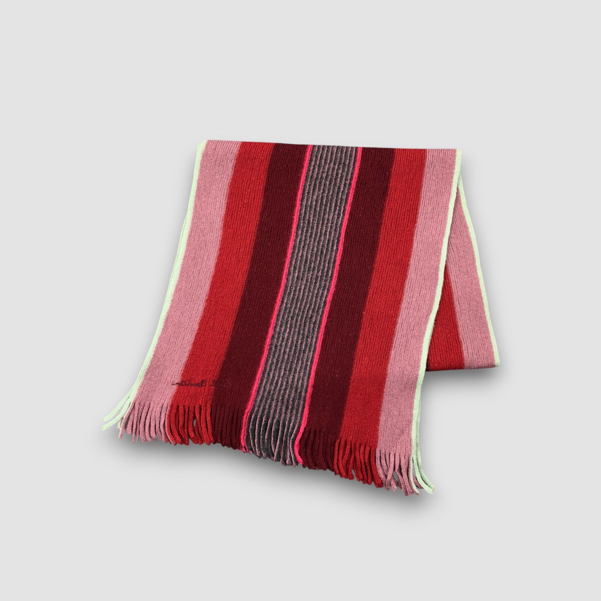 Paul Smith Vintage Paul Smith Scarf Ribbed Knit Wool Scarves Size ONE SIZE - 3 Thumbnail