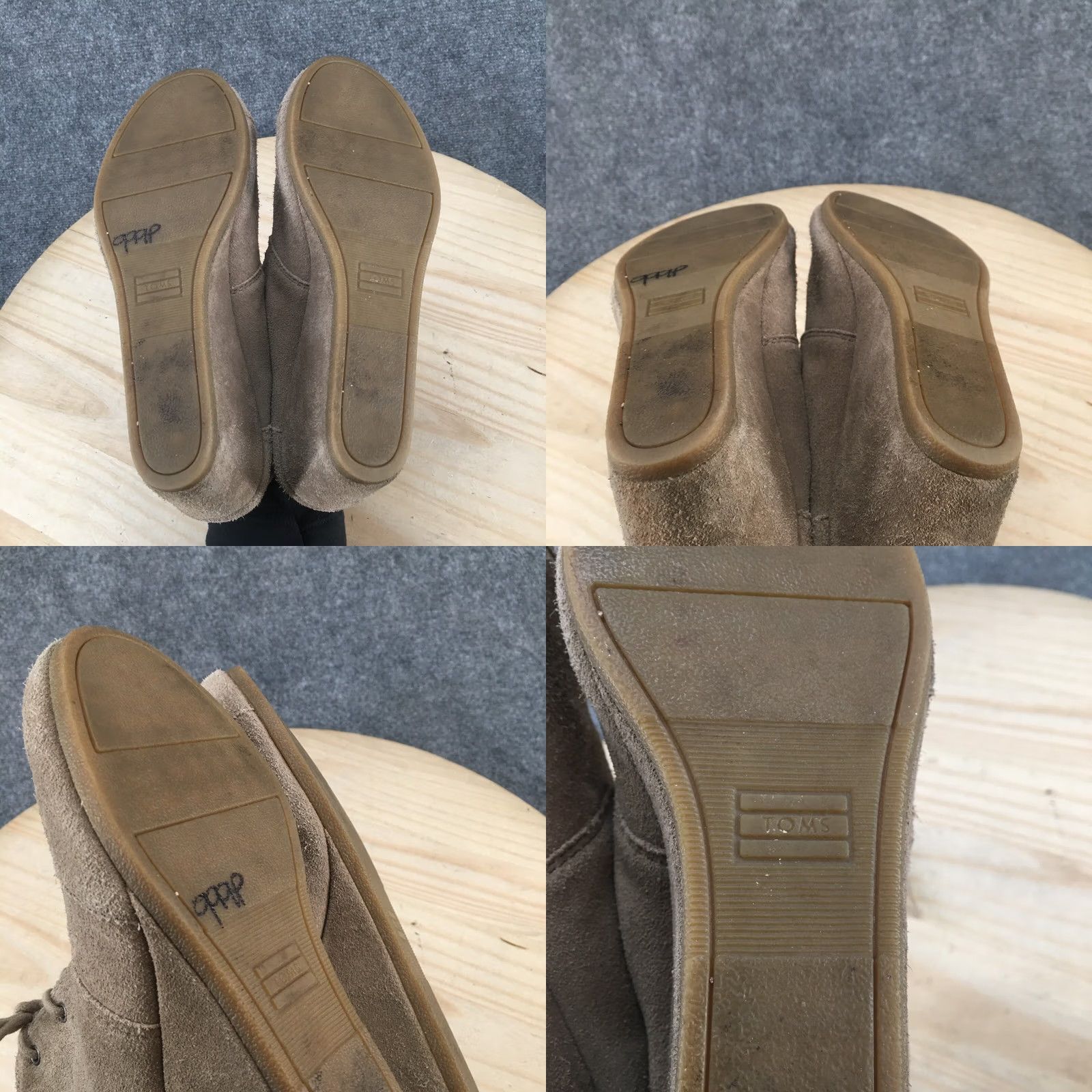 Toms Toms Ankle Booties Womens 10 Brown Kala Lace Up Wedge Heel Casual Leather Shoes 740817 Size US 10 / IT 40 - 9 Thumbnail