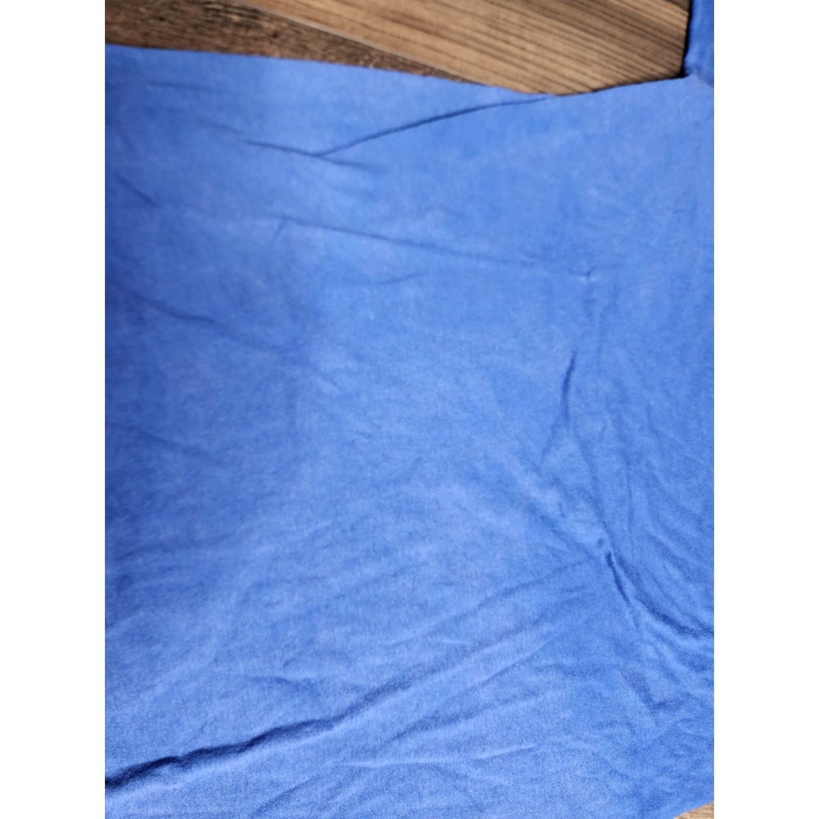 Jerzees Vintage Men's 1990s Cotton Blend Crewneck T-Shirt Blue Short Sleeve Made in USA Size US L / EU 52-54 / 3 - 4 Thumbnail