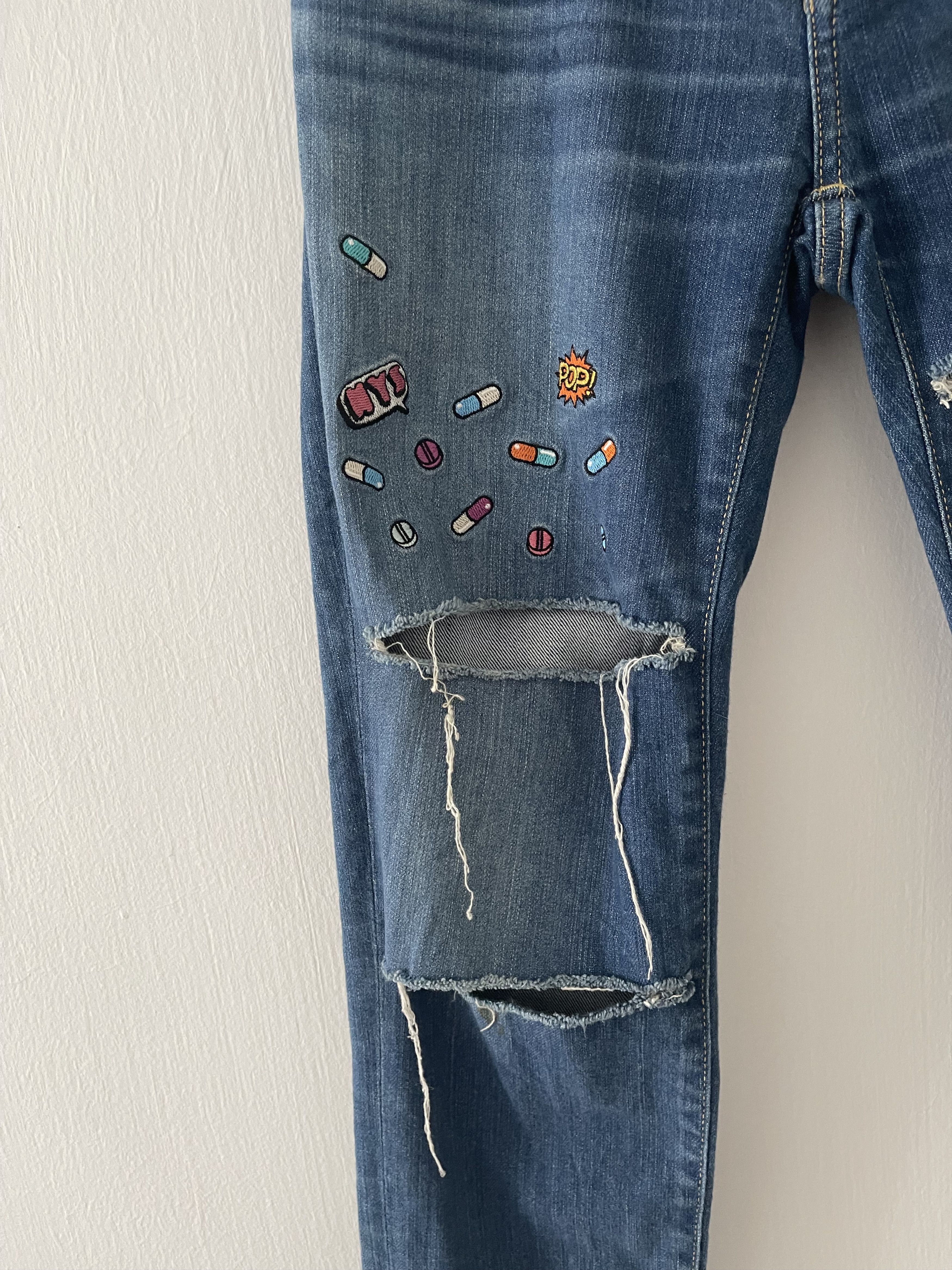 Hysteric Glamour × Japanese Brand Hysteric Glamour Ripped skinny Jeans Size 26" / US 2 / IT 38 - 14 Thumbnail