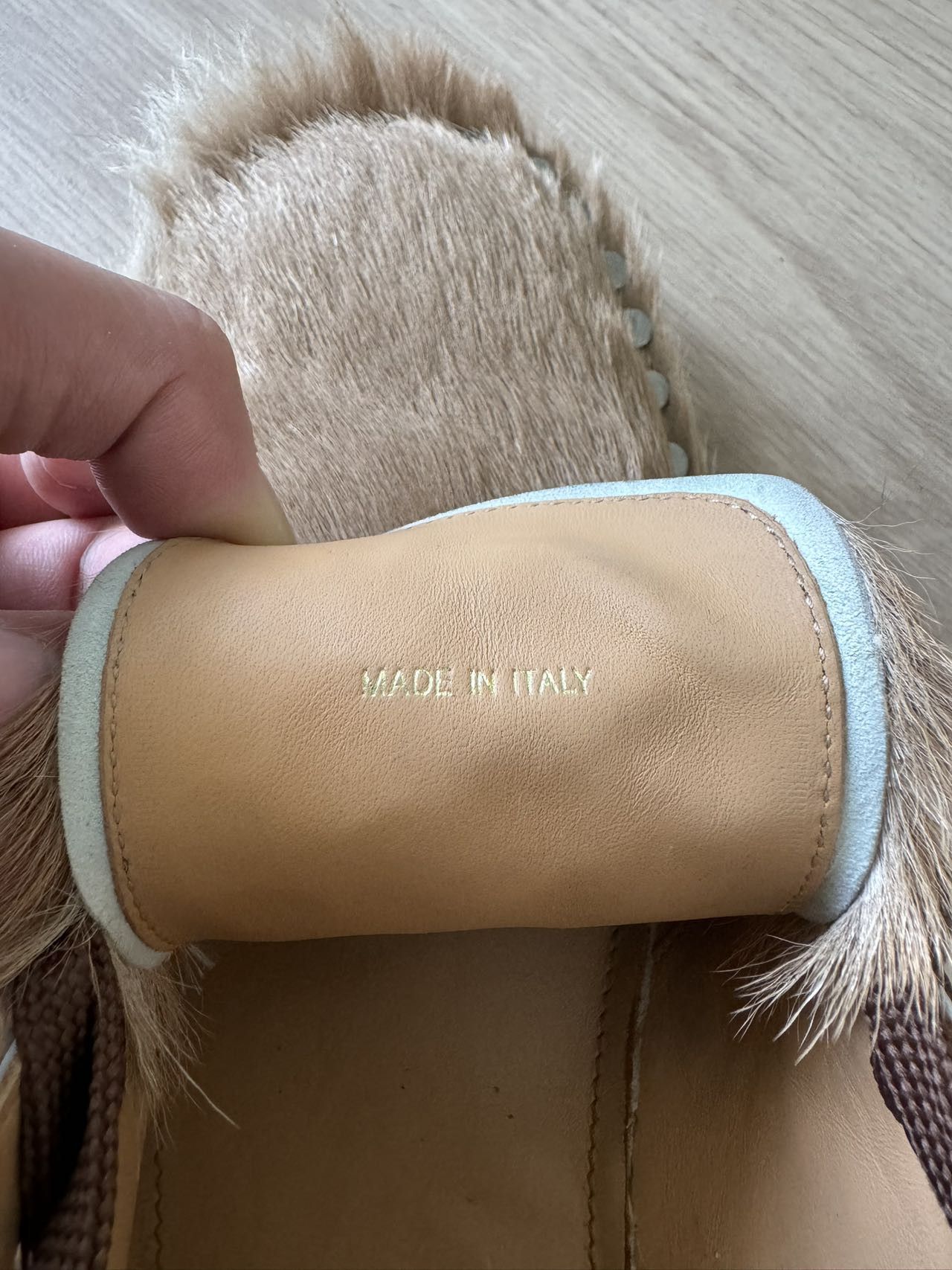 Prada Prada Pony Fur Lace-up Shoes Beige Size US 11 / EU 44 - 12 Thumbnail