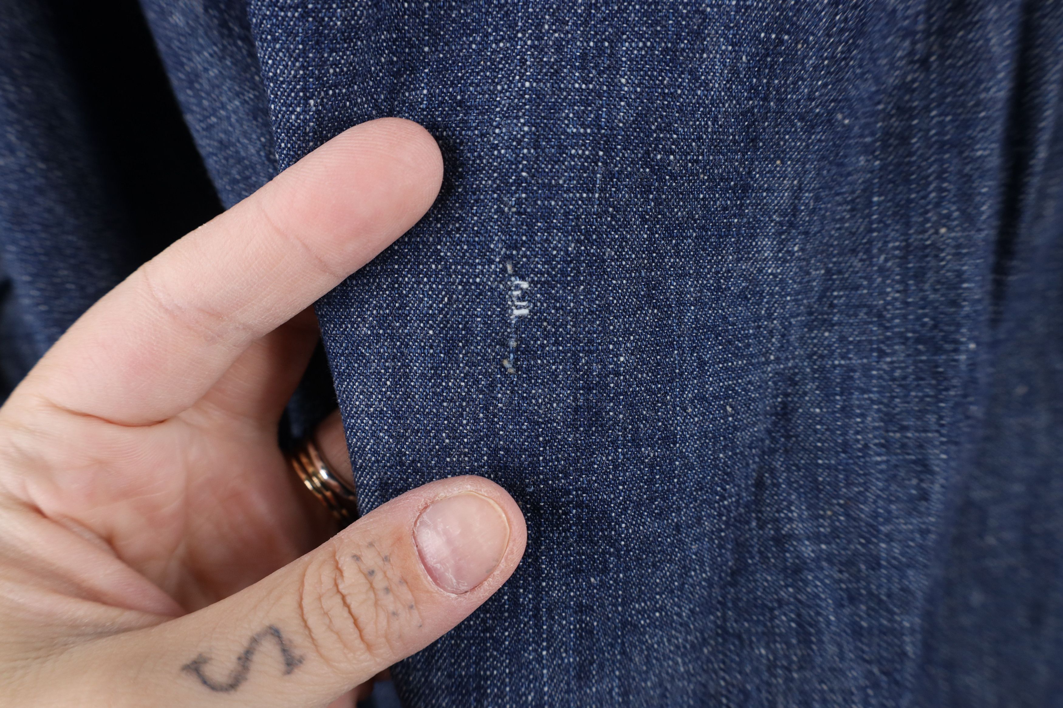 Vintage Vintage 90s Streetwear Denim Jean Collared Button Shirt Size US XXL / EU 58 / 5 - 7 Thumbnail