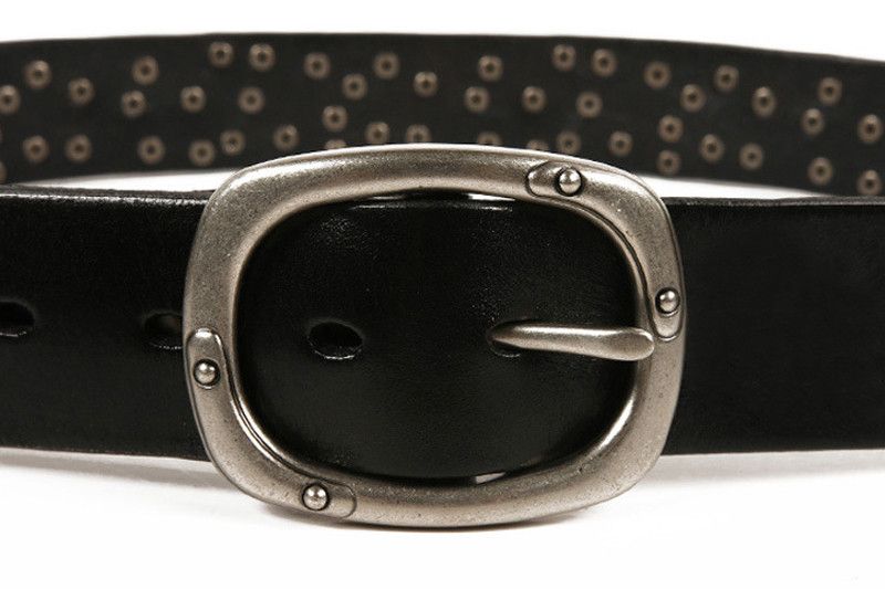 Leather Layer Luxury Designers Heavy Metal Rivet Belts Size ONE SIZE - 5 Thumbnail