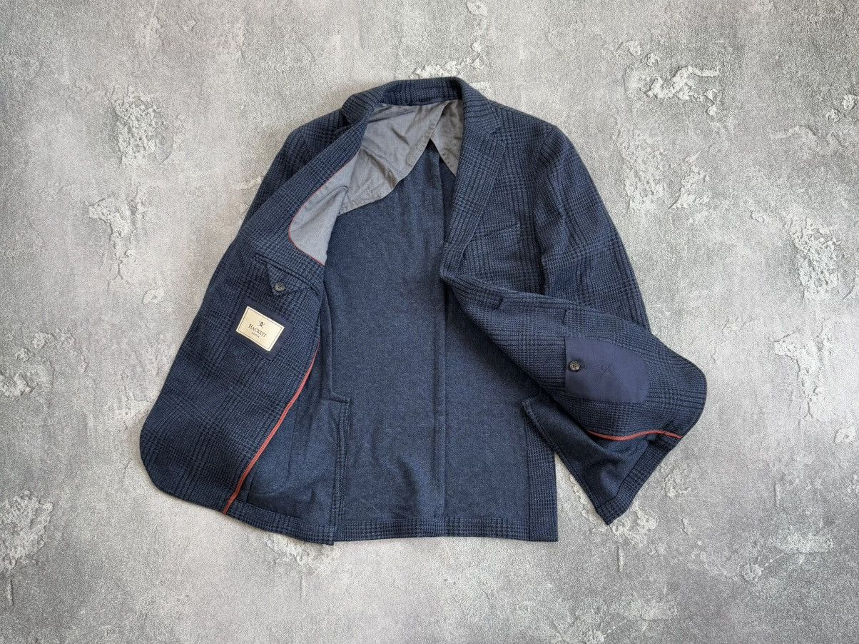Designer × Hackett Hackett 38R MYF checkered knitwear blazer jacket button Size 38R - 9 Thumbnail