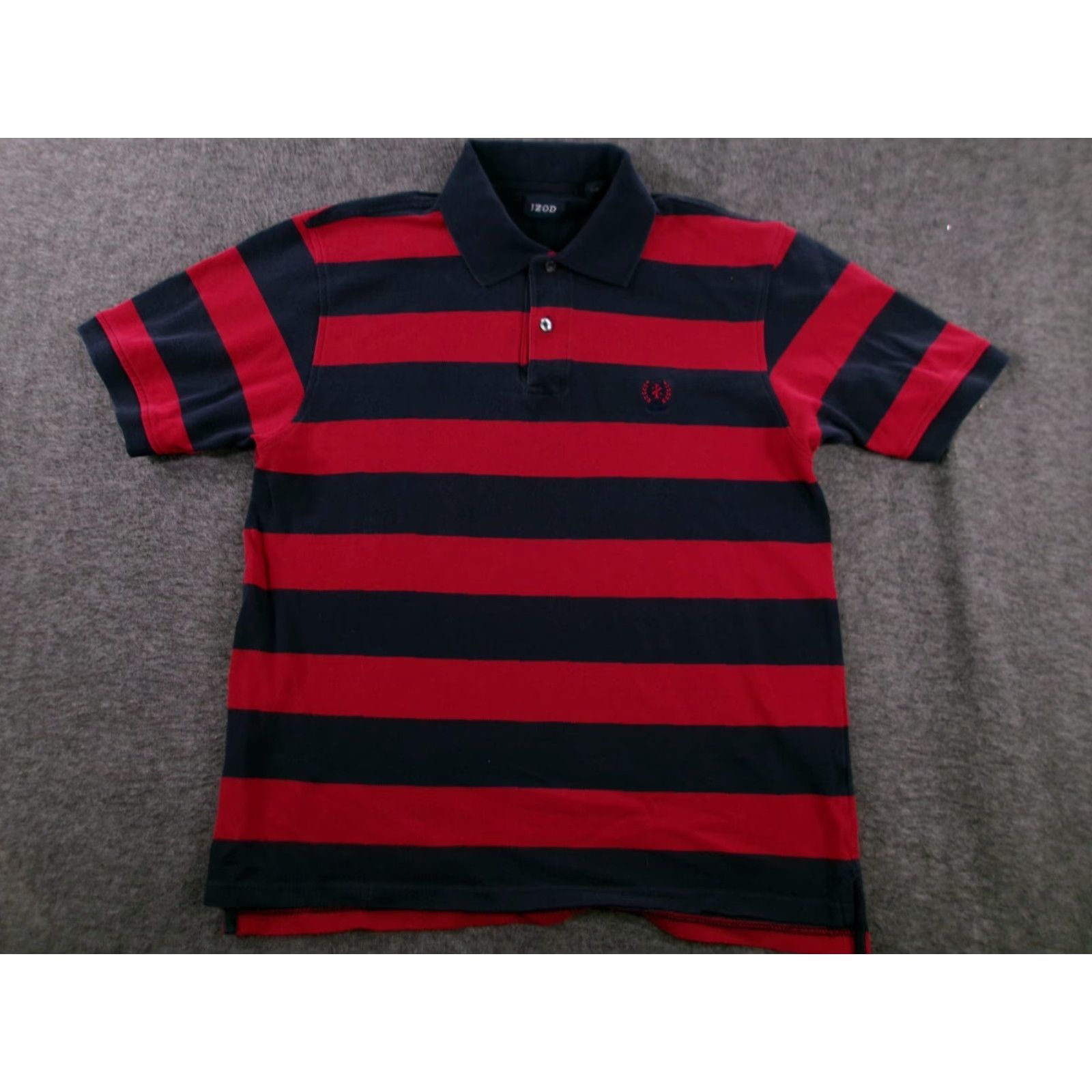 Izod IZOD Polo Shirt Men Large Red Striped Classic Preppy Casual Activewear Size US L / EU 52-54 / 3 - 4 Thumbnail