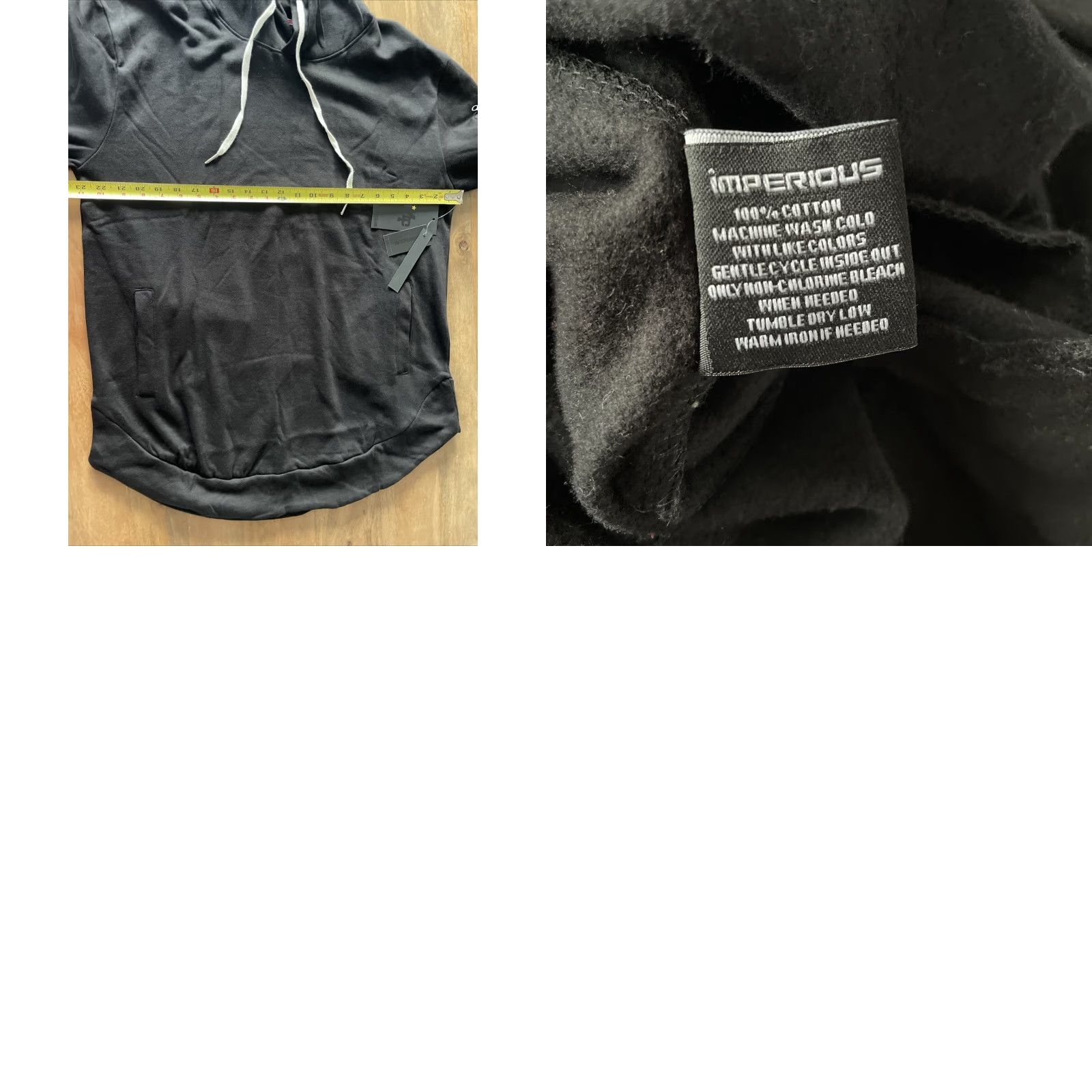 Vintage imperious Hoodie Mens XL Black Fleece Pockets Pullover Sweatshirt Size US XL / EU 56 / 4 - 8 Thumbnail