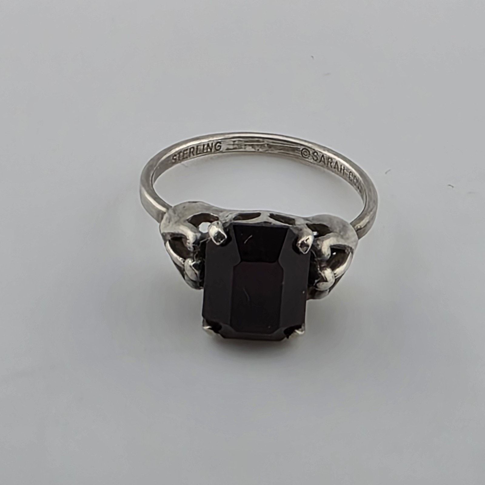 Other Sterling Silver Ring SARAH COVENTRY Garnet Solitaire 7.75 Size ONE SIZE - 9 Thumbnail