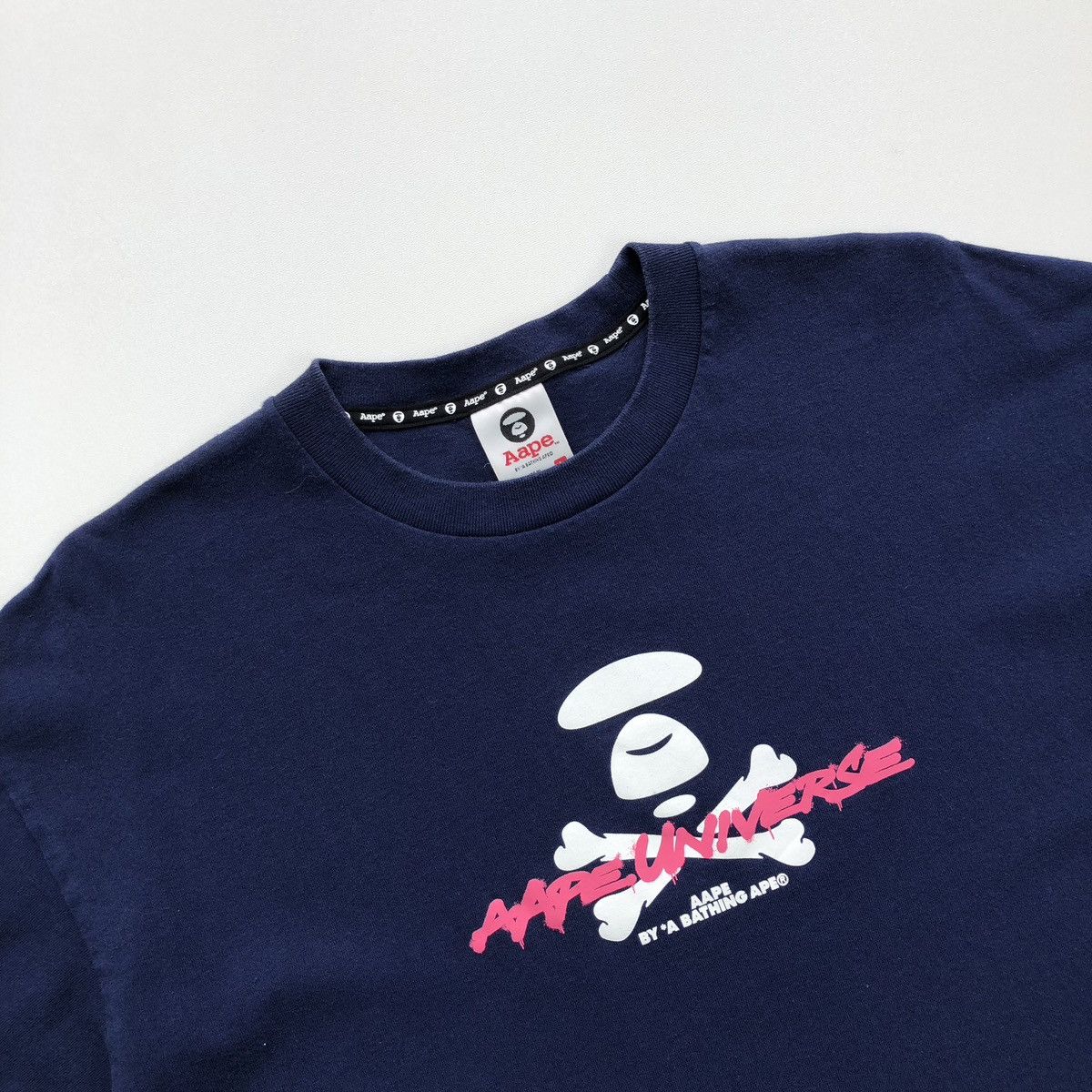 Aape Aape by Bathing Ape Universe Graffiti Printed T-Shirt Navy Size US L / EU 52-54 / 3 - 2 Thumbnail