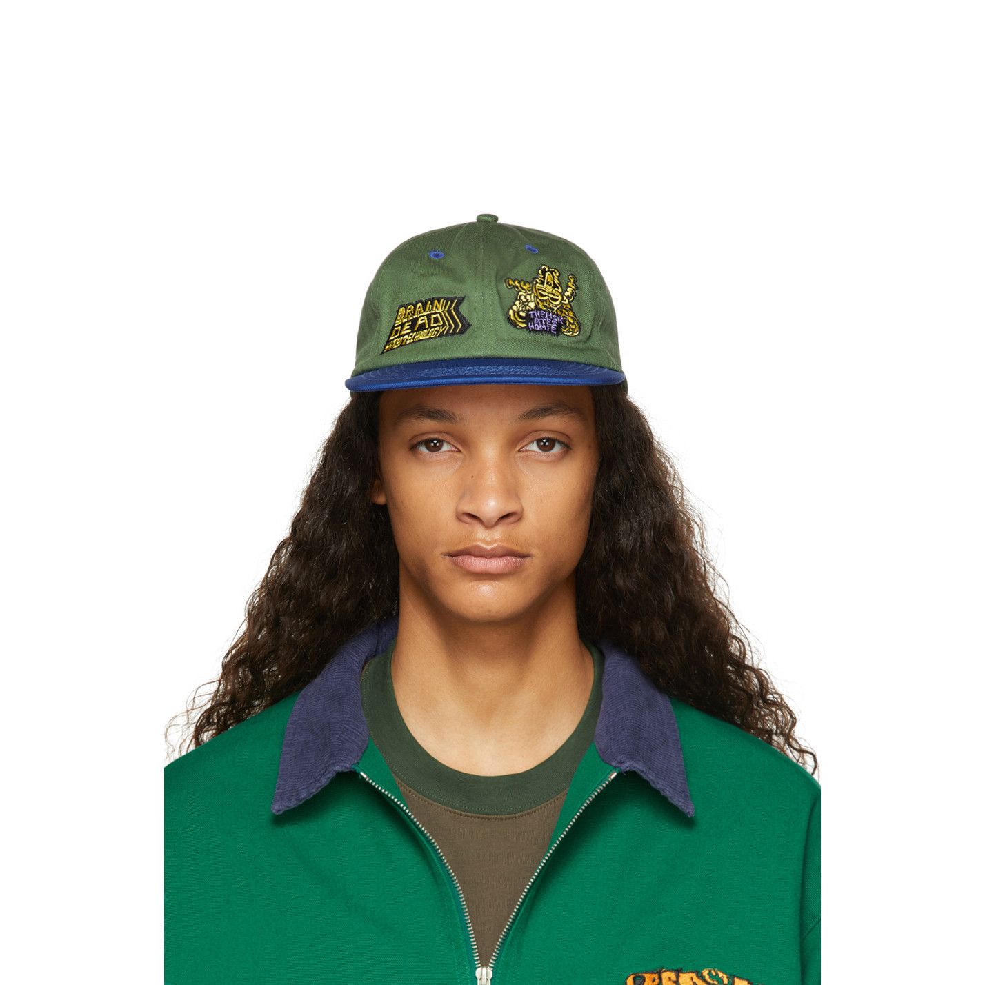 Brain Dead Brain Dead x Them Skates Homie 6 Panel Cap, Green UNI Size ONE SIZE - 1 Thumbnail