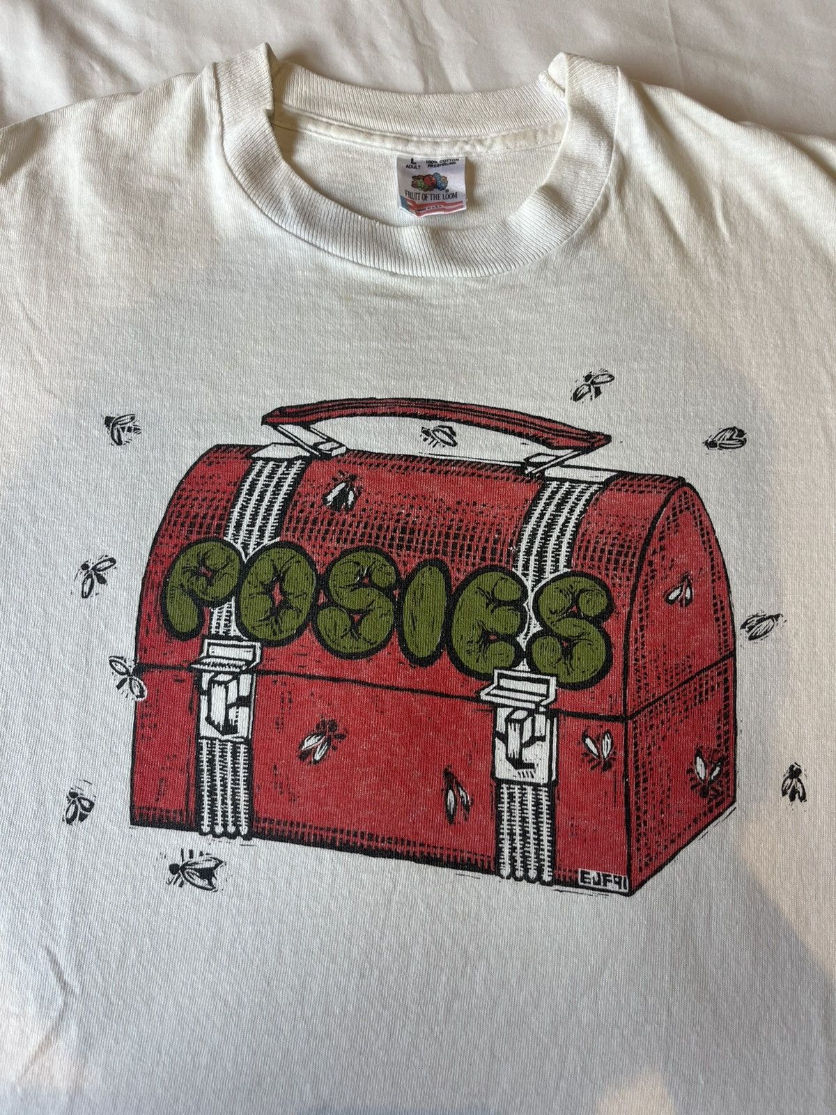Vintage Vtg POSIES RedBag Parody SUB POP Logo 90’s Tshirt Size US L / EU 52-54 / 3 - 4 Thumbnail